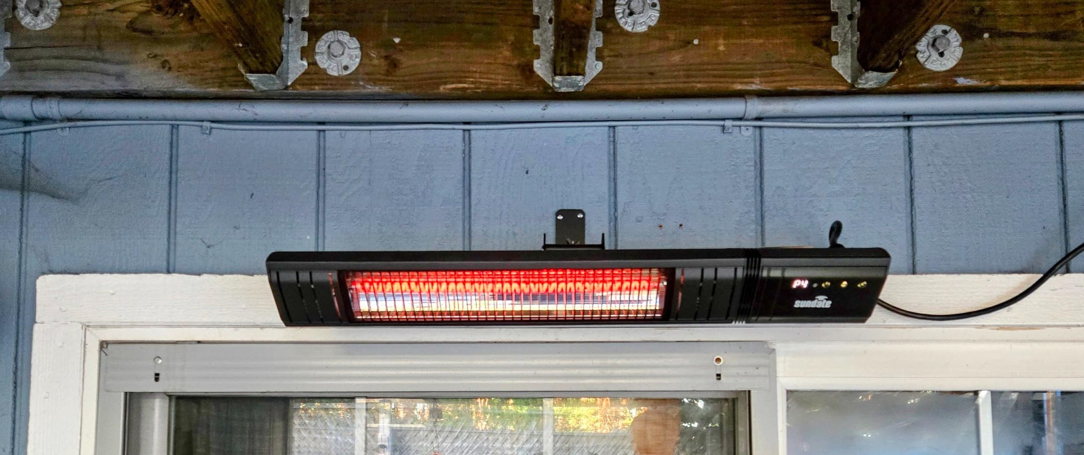 Ceiling Electric Outdoor Heater Wifi Control Wall-Mounted Hanging Patio 1500W Infrared 9 Heat Levels, 24H Timers, Carbon Fiber Tube Heating Wall Heater for Gazebo, Balcony customer photo 1