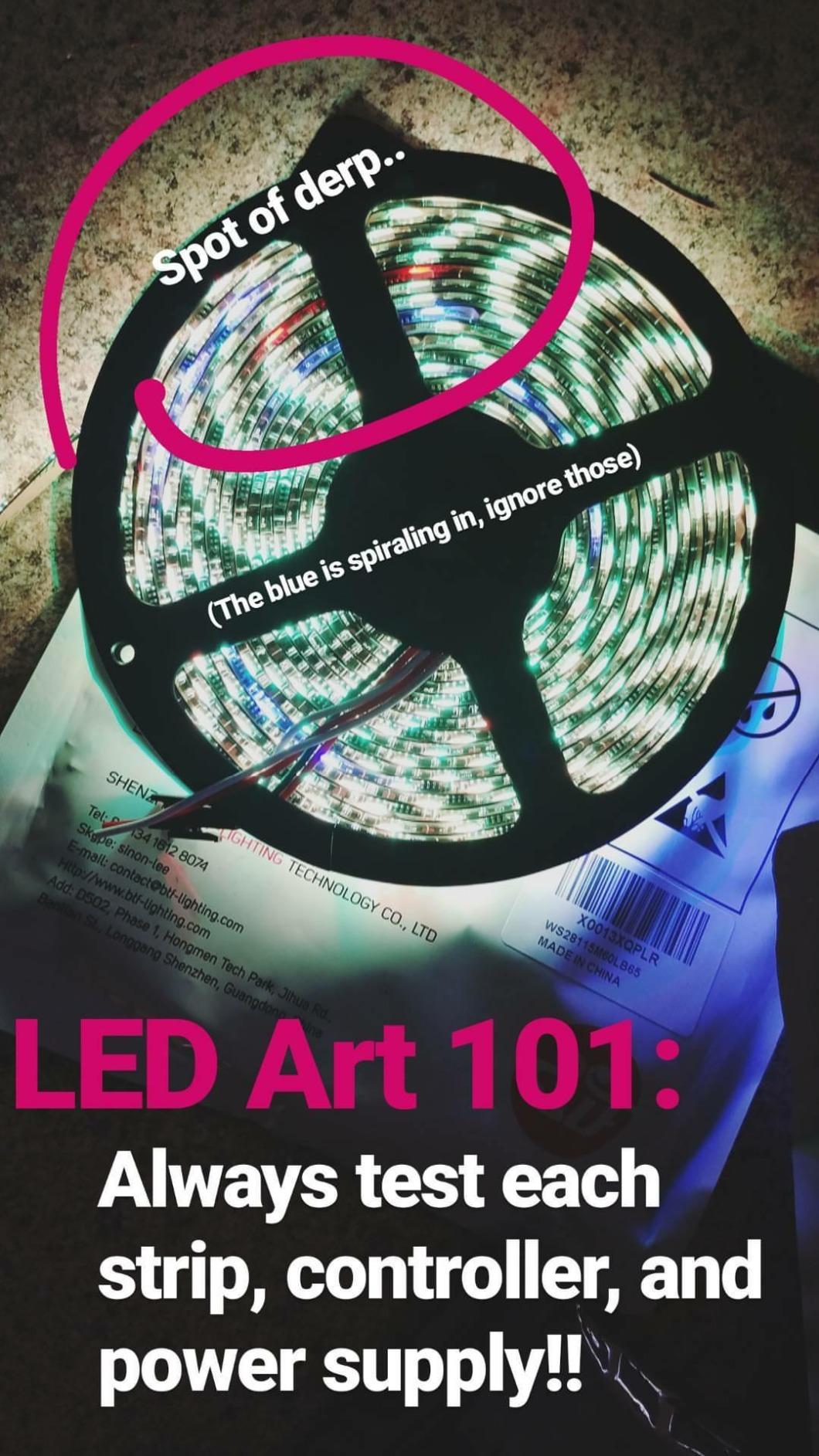 BTF-LIGHTING IP68 Waterproof Outdoor WS2811 RGB IC LED Strip Addressable Dream Color Flexible 5050SMD Light DC12V 16.4ft 60LEDs/m 20Pixels/m Can Work Outdoor Black PCB (No Adapter or Controller) customer photo 1