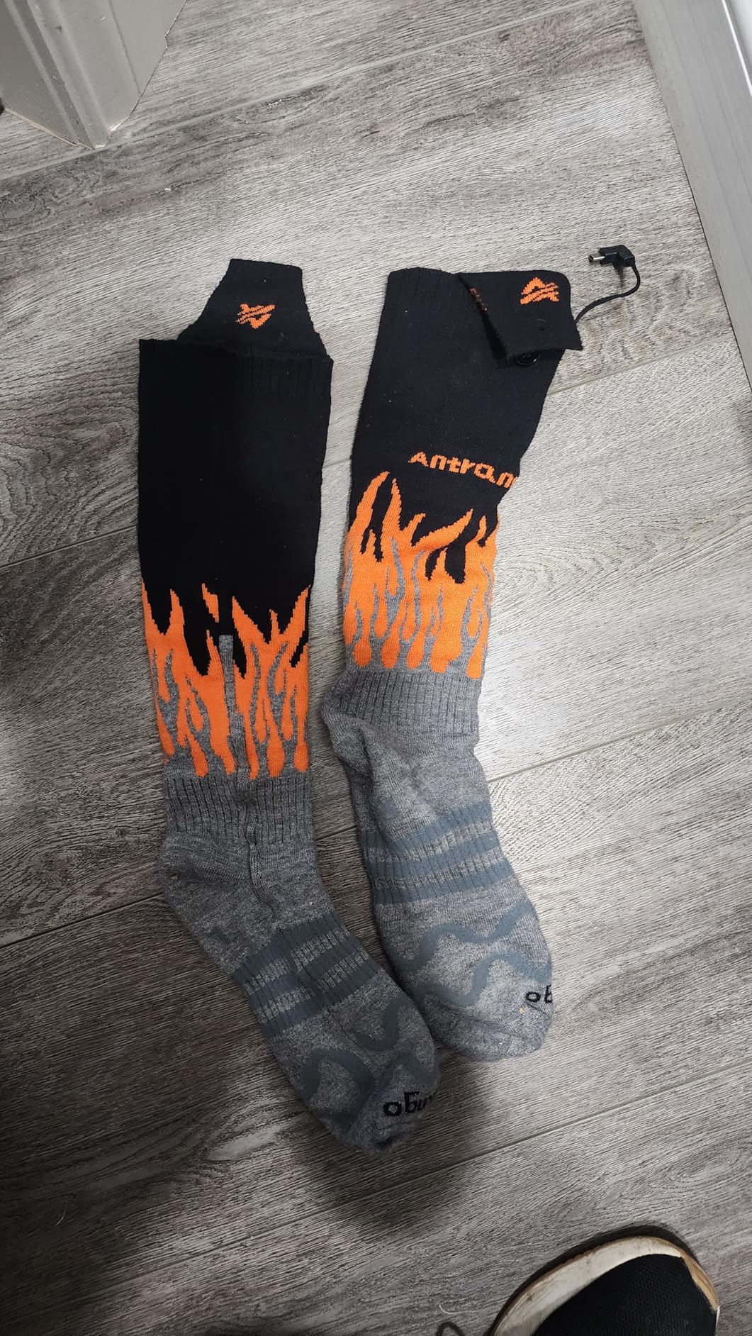 Heated Socks for Men Women, 5000mAh*2 Rechargeable Washable Electric Heated Socks Up to 10 Hours with 4 Heat Settings, 360° Surround Washable Heated Socks for Outdoor|Riding|Skiing|Fishing customer photo 2