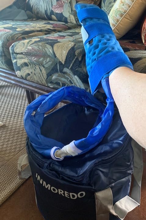 Inmoredo Cold Therapy Machine, Programable Ice Therapy Machine, for Knee Replacement, Post-Surgery Recovery, ACL, Pain Relief, for Sports Injuries, Sprains, Reduce Swelling, Knee Pad customer photo 1