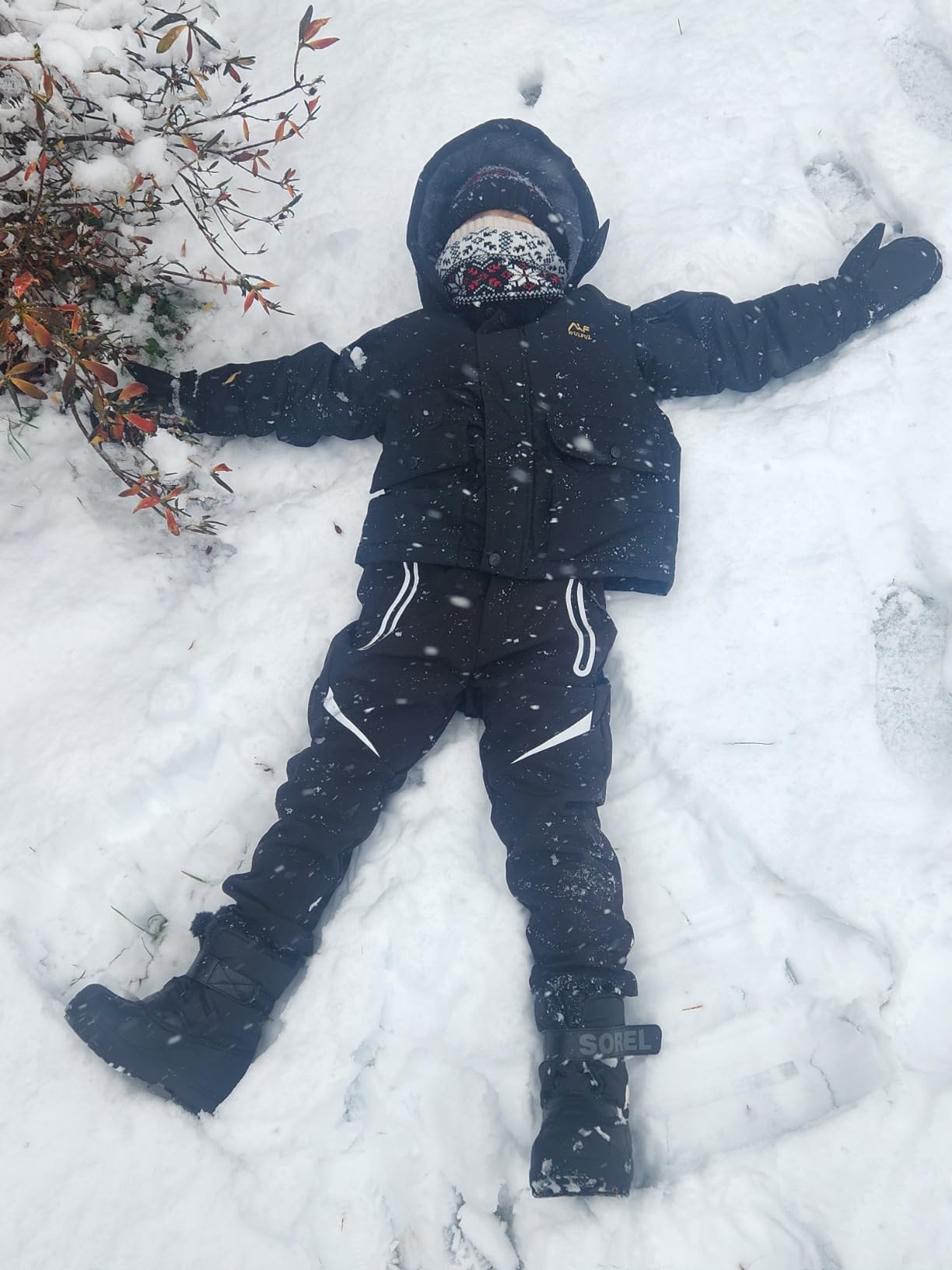 MoFiz Boys Fleece Hiking Snow Ski Pants Kids Winter Waterproof Warm Outdoor Pants with Zippered Pocket customer photo 2
