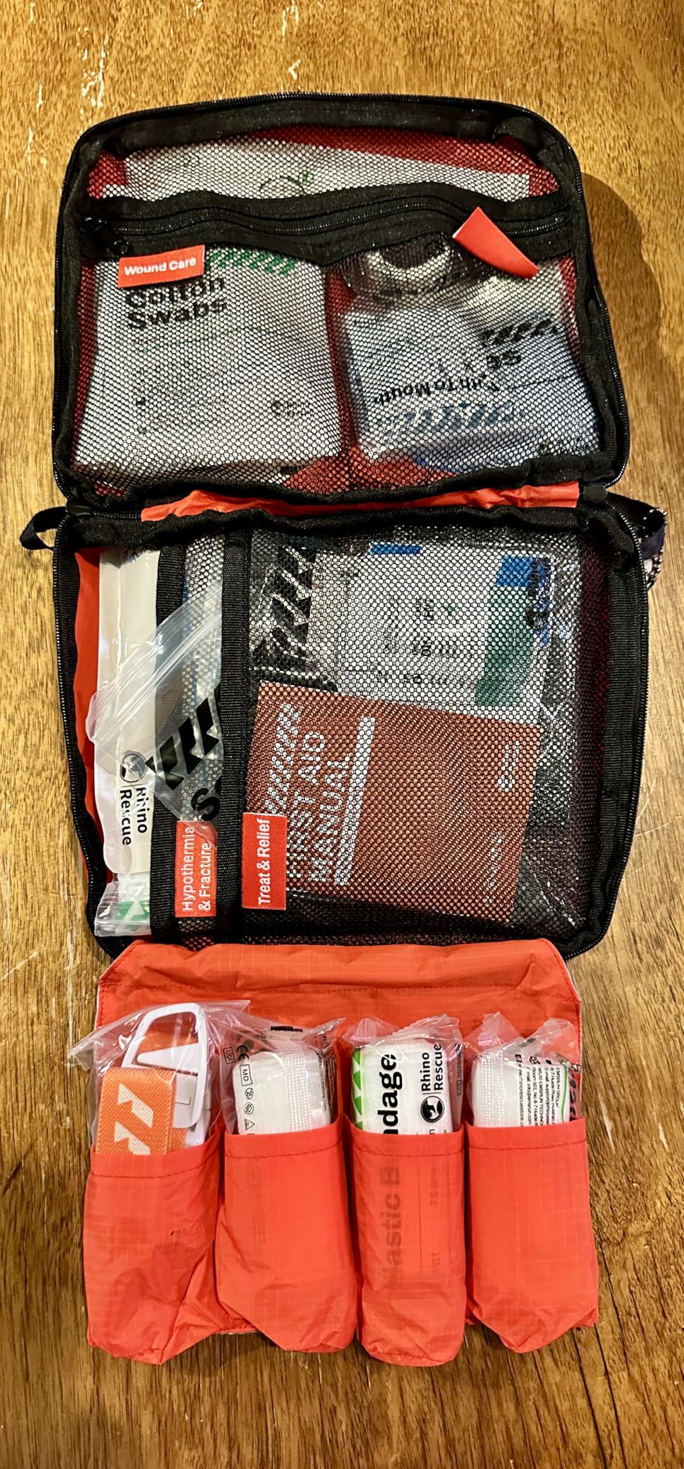 RHINO RESCUE Small First Aid Kit Ultralight Water-Resistent Medical Kit for Hiking, Backpacking, Cycling, Travel, Vehicles customer photo 2