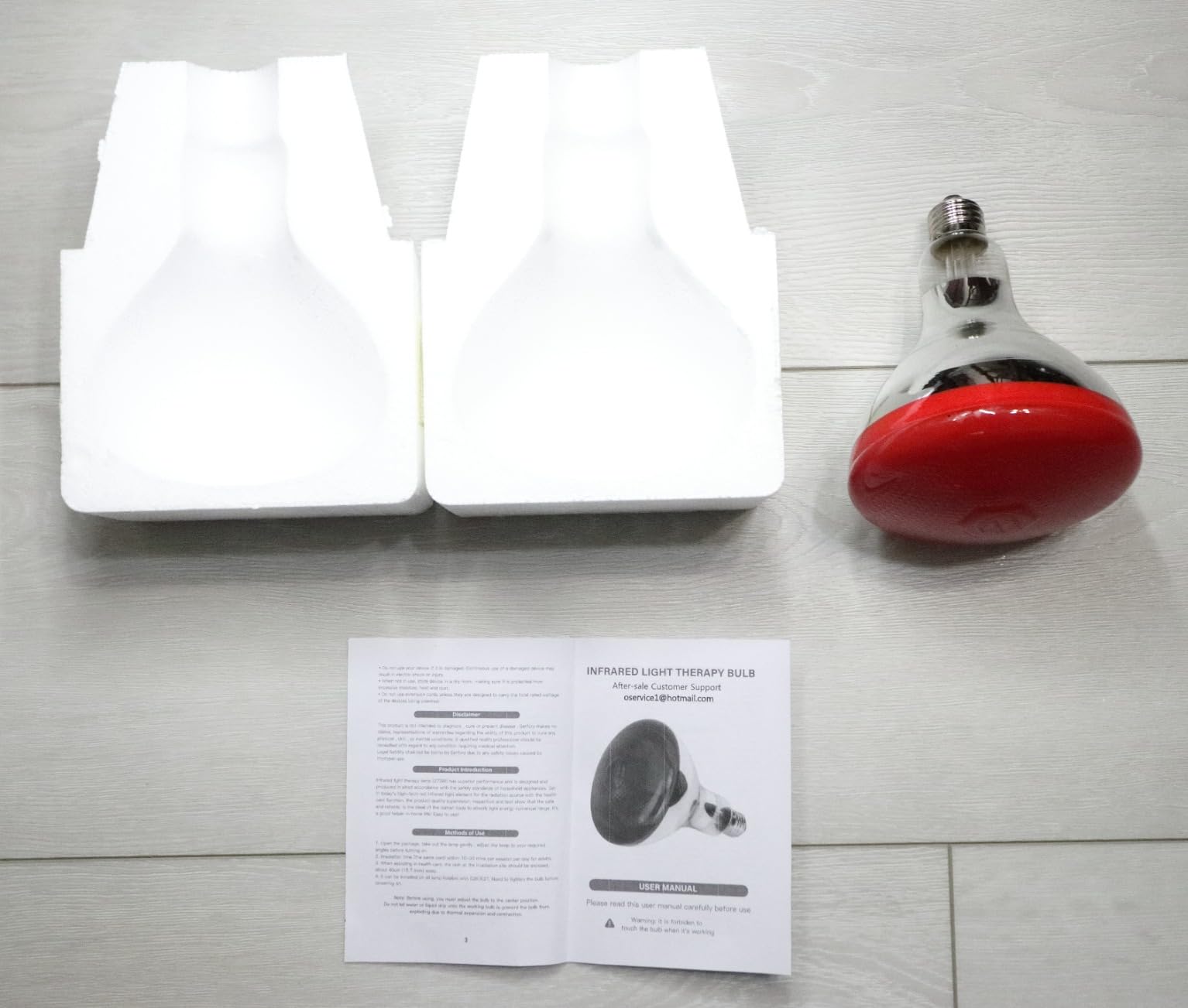 Infrared Light Bulb, 275W Near Infrared Red Light Therapy Bulbs, Infrared Heat Lamp Bulb Fits for E26 / E27 Base customer photo 1