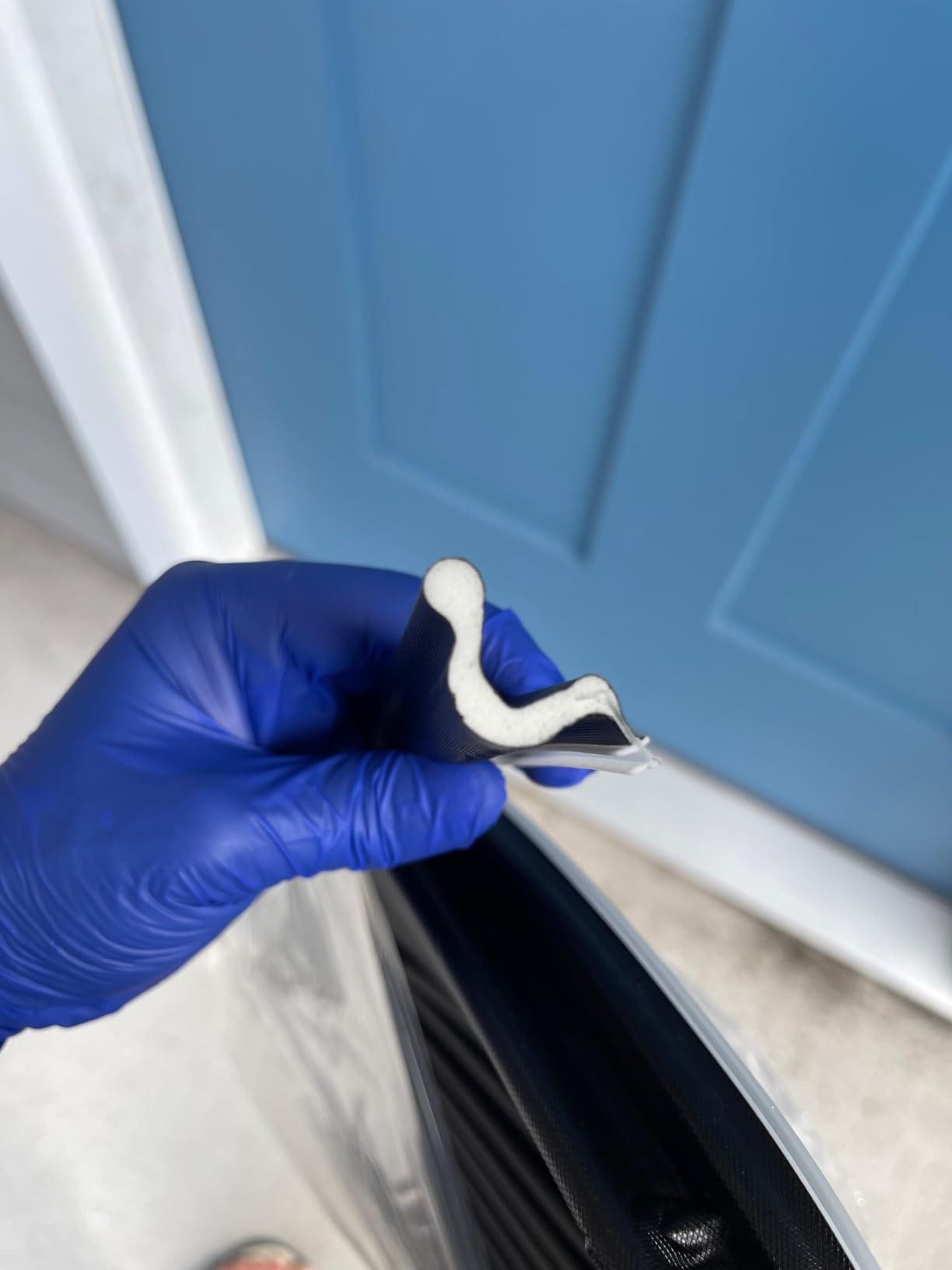 Extra Wide Weather Stripping Door Seal, Black Kerf Weatherstripping for Door Frame, Extra Thick Exterior Weatherstrip for Large Gap, V-Shaped Door Insulation Strip Replacement - 26Ft customer photo 1