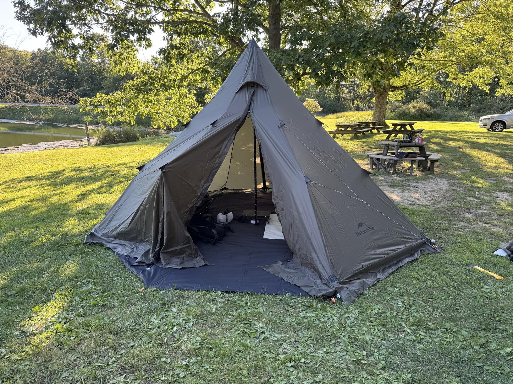 Naturehike Ranch Fire Teepee Tent, Cold Weather Winter Hot Tent with Stove Jack, 4-6 Person Waterproof Windproof 4 Season Tents for Camping customer photo 2