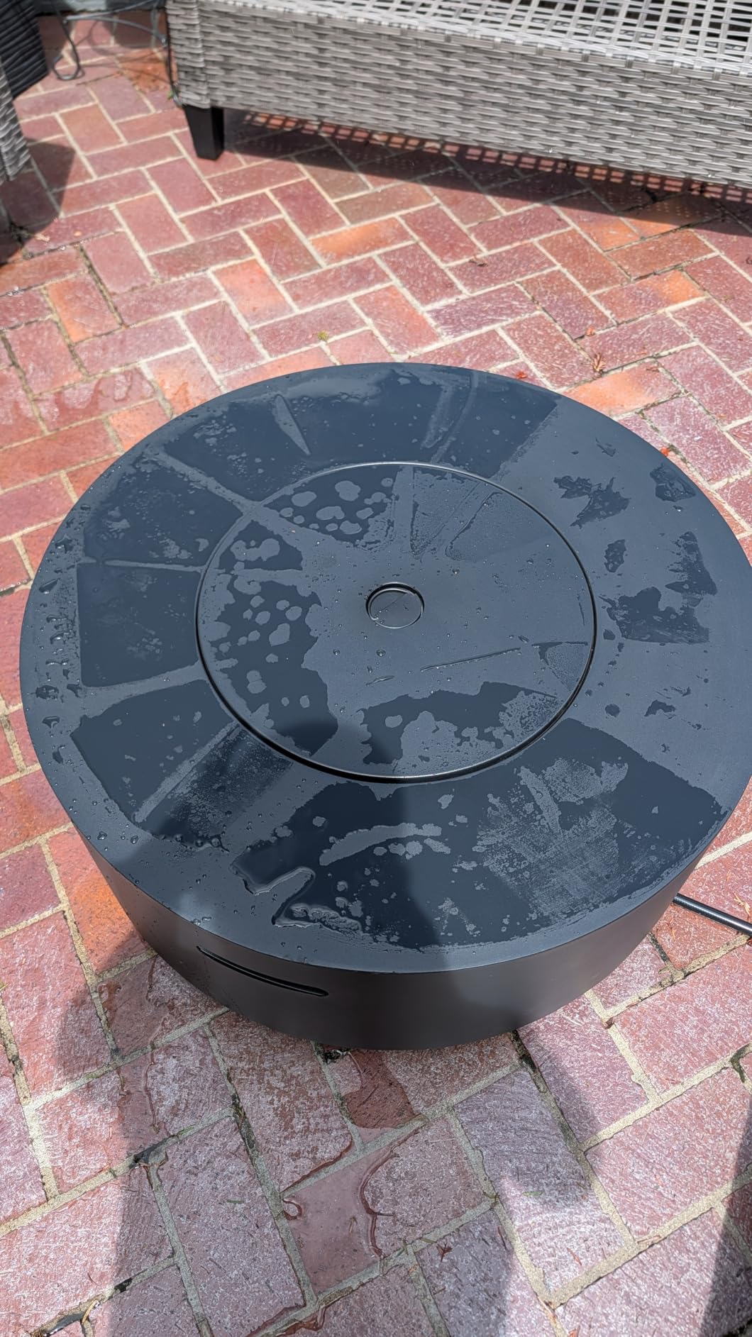 42'' Outdoor Propane Fire Pit Table, 50,000 BTU Rectangle Natural Gas Fire Pits with Tank Cover Wind Guard, No Assembly Low Profile Fire Table for Outside Patio & Backyard, Black customer photo 1