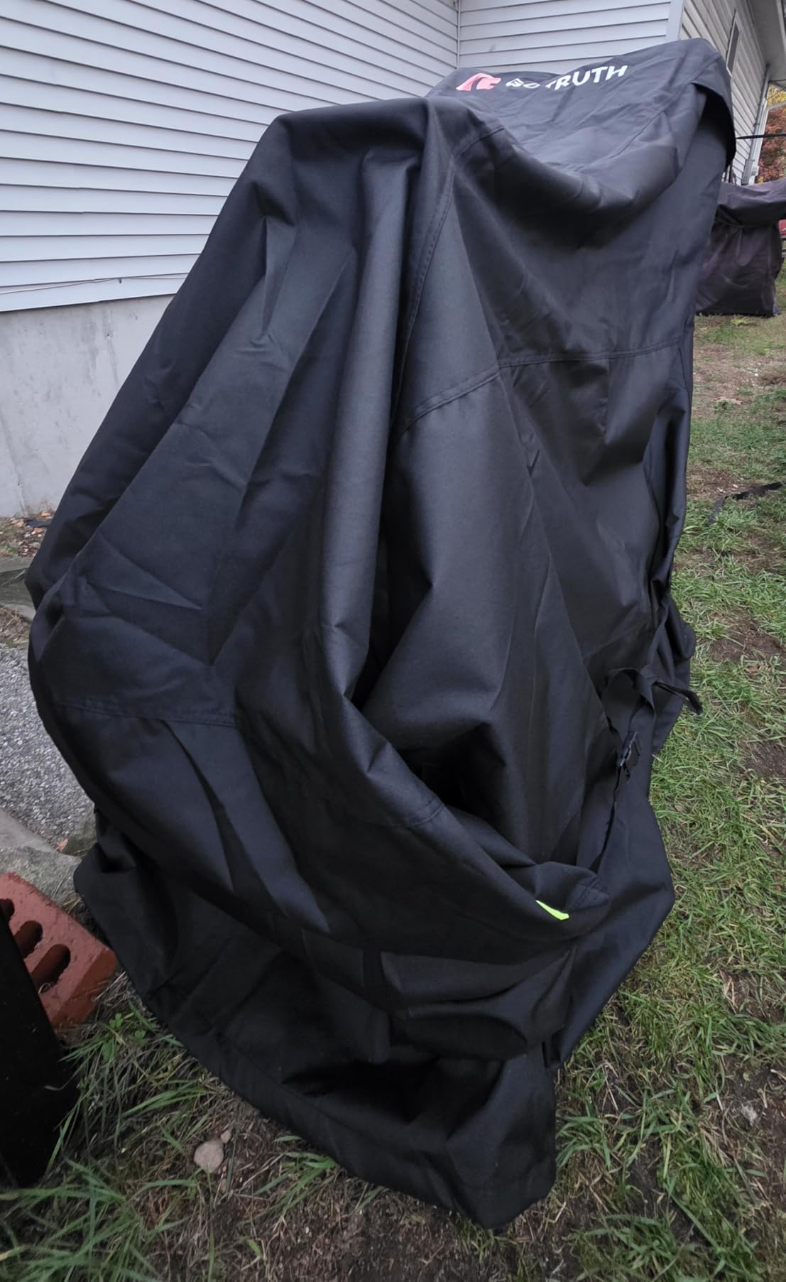Snow Blower Cover, Heavy 900D Oxford Fabric Waterproof Outdoor Snowblower Covers, Universal Size Fits Single and Two Stage Snow Blowers, Water, Wind, UV, W/Adjustable Buckle and Vents - Black customer photo 2