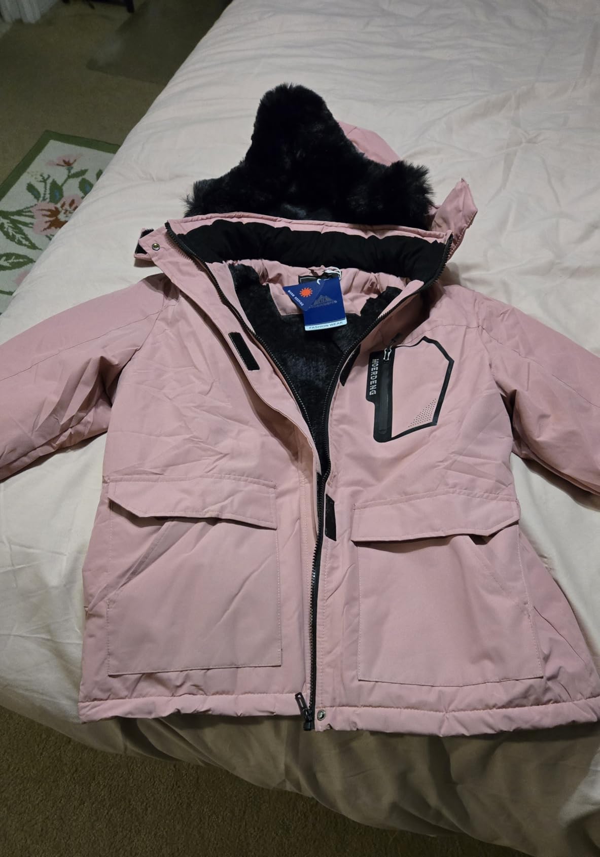 Women's Ski Jacket Waterproof Warm Winter Coat Hooded Snowboarding Jacket Versatile for Hiking & Winter Activities customer photo 1