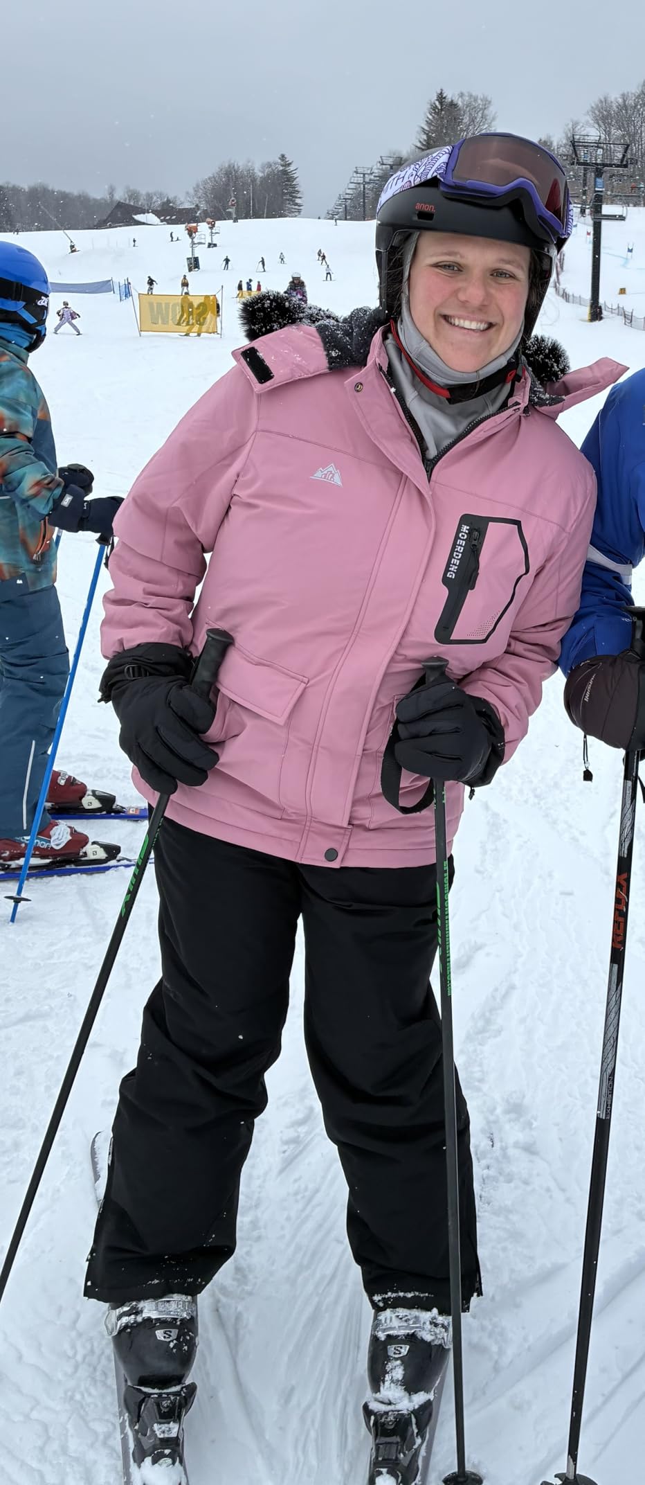 Women's Ski Jacket Waterproof Warm Winter Coat Hooded Snowboarding Jacket Versatile for Hiking & Winter Activities customer photo 2