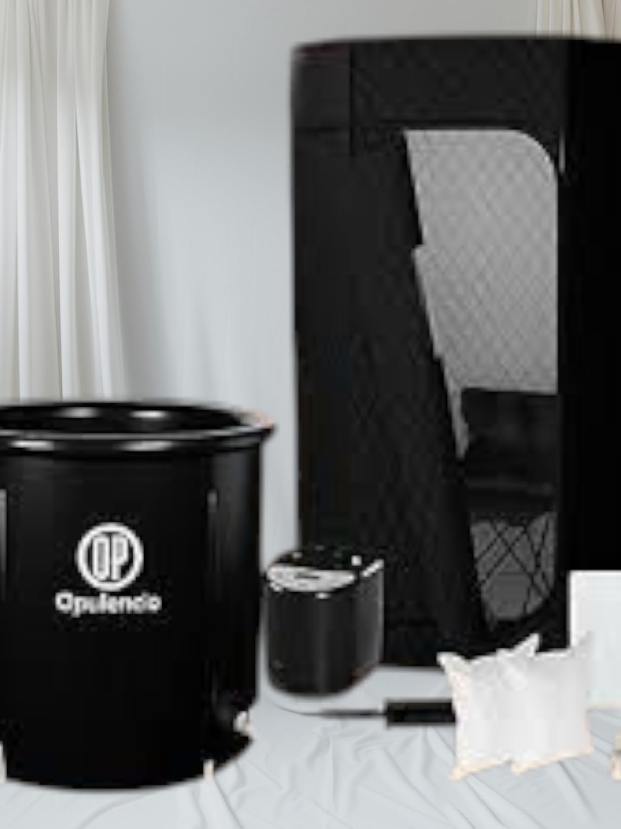Portable Sauna and Cold Plunge Combo - Spacious at Home Sauna Box with Ice Tub, Portable Steam Sauna Tent with 3L Steamer, Fast Heating with 9 Levels, Chair, Remote customer photo 1