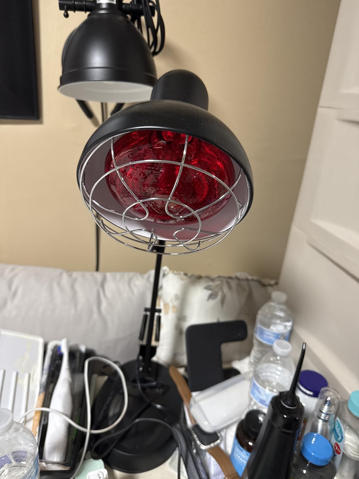 Infrared Light Heat Lamp, Near Red Light Therapy for Body Muscle Joint Pain Relieve 150W Bulb with Adjustable Stand, Timer customer photo 1