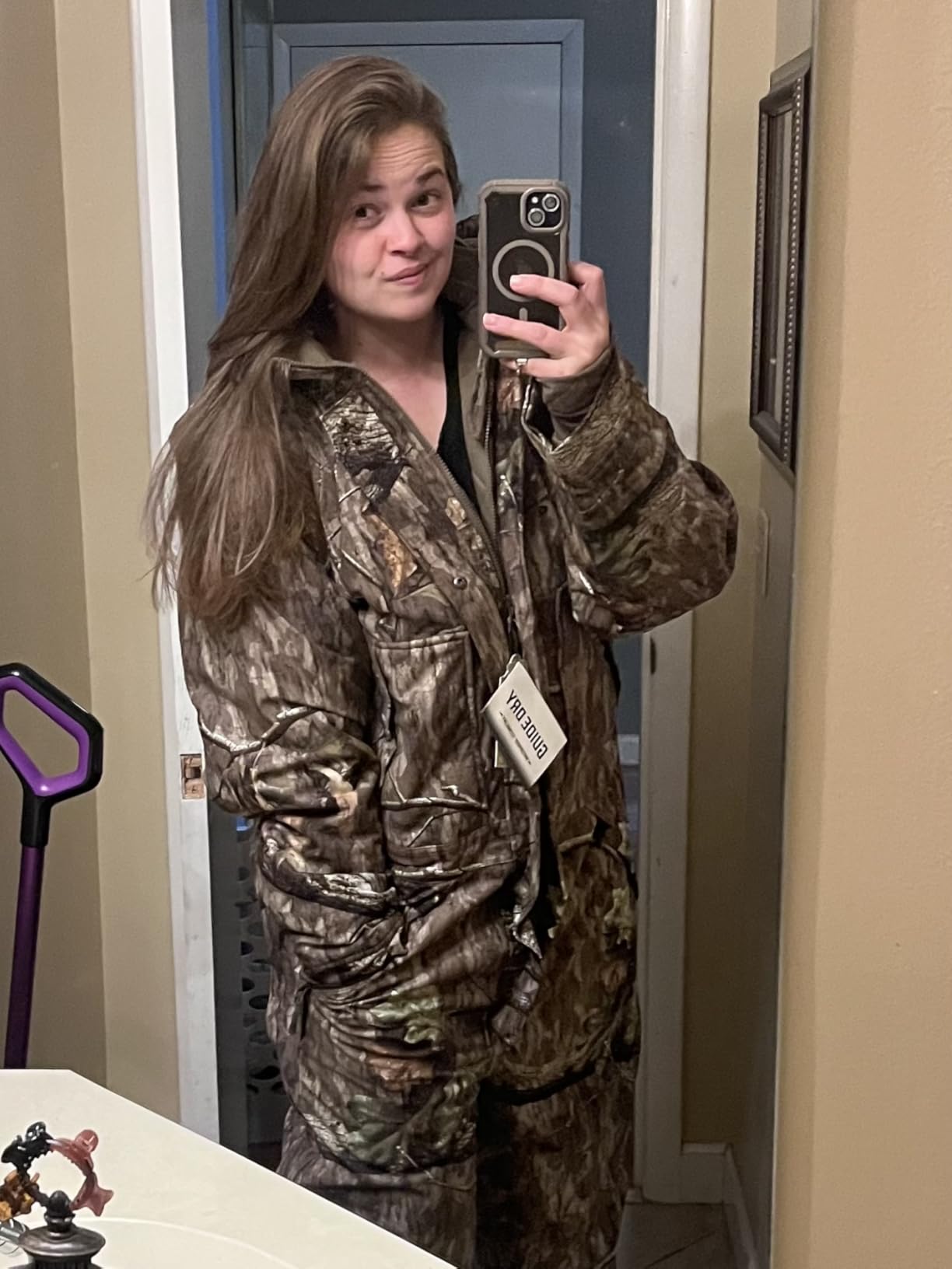 Men's Dry Waterproof Hunting Coveralls with Hood, Insulated Camo Hunt Overalls customer photo 1