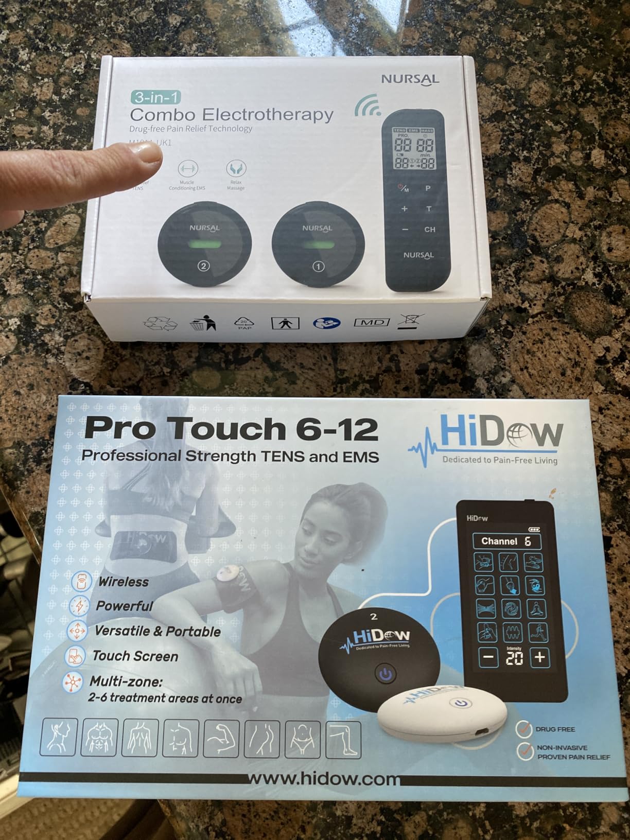 NURSAL Wireless TENS Unit Muscle Stimulator, Dual Host TENS EMS Machine for Pain Relief, 18 Modes 20 Intensity Remote Control Pulse Physical Electrotherapy customer photo 1