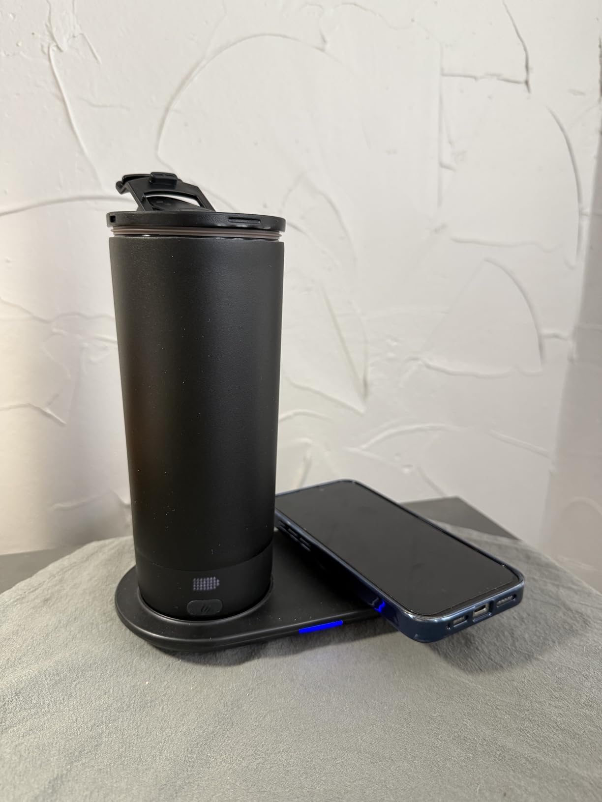 Temperature Control Heated Travel Mug Smart Self Heating Coffee Mug 20 Oz App Controlled LED Display (Black, 20 oz) customer photo 2
