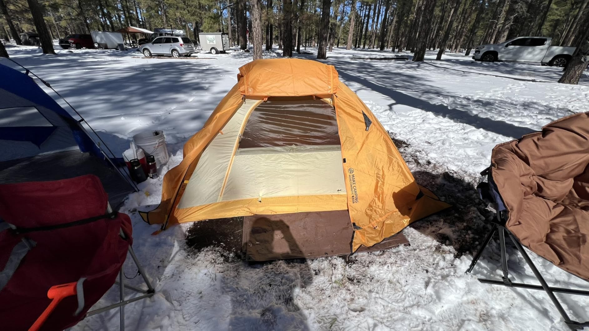 BISINNA 4 Season Tent for Backpacking Winter Tents 2 Person Lightweight Cold Weather Tents Waterproof Double Layer All Season Tent Aluminum Alloy Poles Easy Set Up for Camping, Hiking, Outdoor customer photo 1