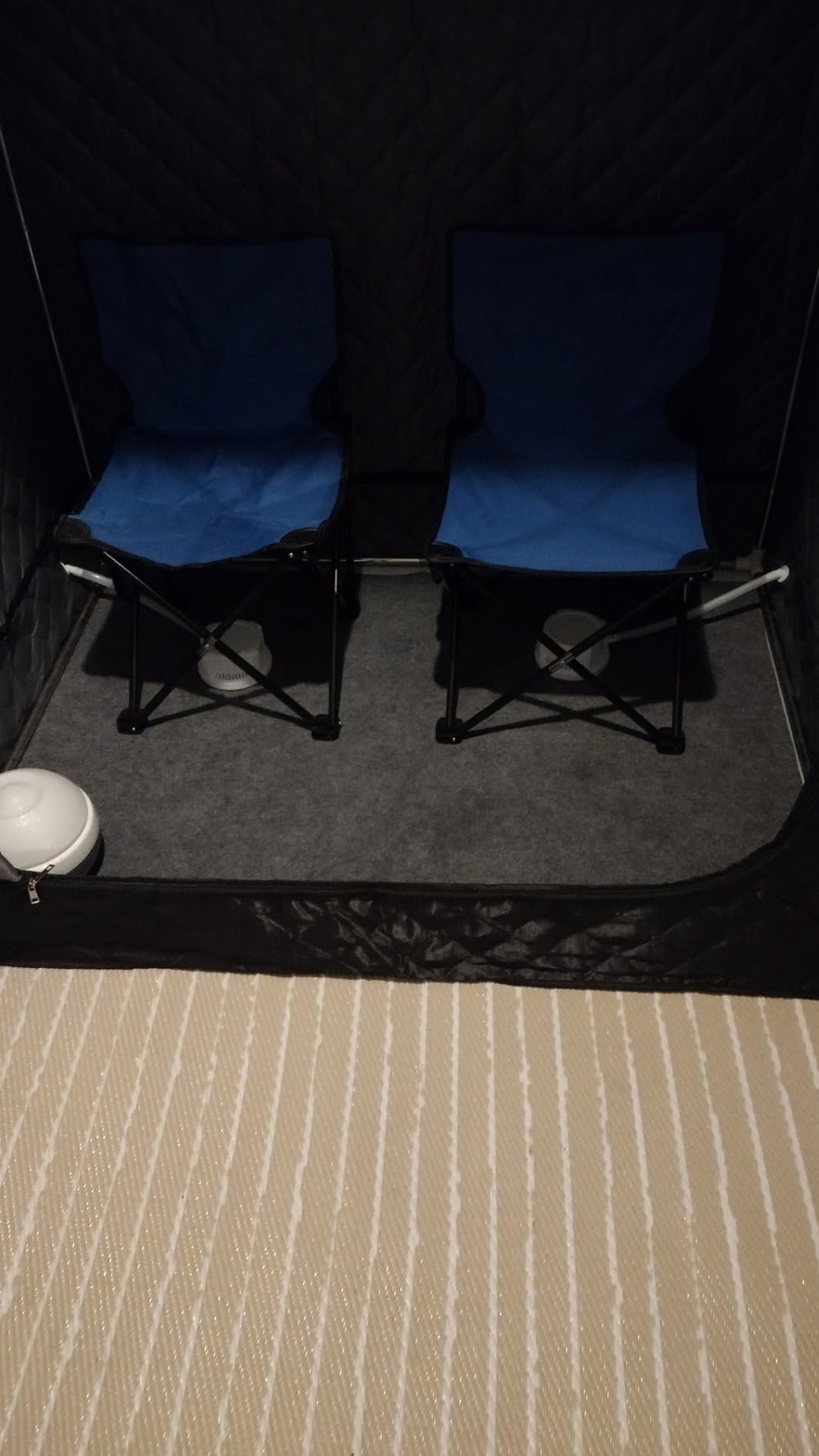 Manastin 2 Person Portable Steam Sauna for Home, 1 or 2 Person Full Body Home Spa with 2 Foldable Chairs, 9 Levels of Sauna Tent with Remote Control customer photo 1