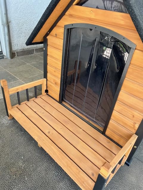 Dog House Outdoor, Insulated Dog Kennel Outside for Large Breed, 50.87