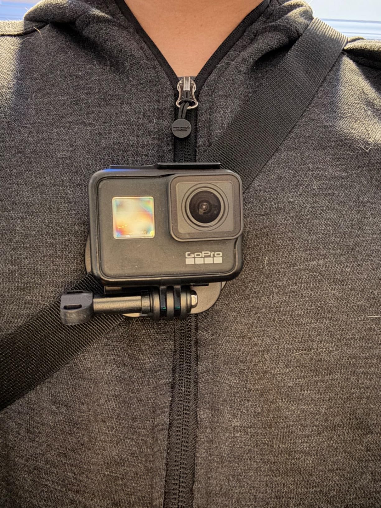 K&F CONCEPT Magnetic Action Camera Chest Mount for GoPro Hero 13/12/11/10/9 Black, DJI Osmo Action 5 Pro/4/3/2 and More Action Camera, POV Neck Mount with Adjustable Neck Strap Lanyards customer photo 1