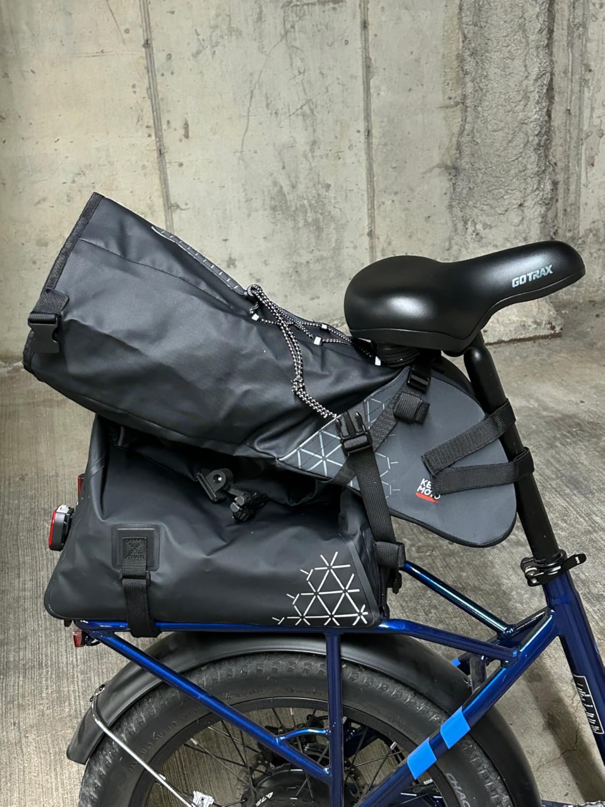 KEMIMOTO Bike Seat Bag, Expandable 11L Saddle Pouch Fully Waterproof Bikepacking, Road Bicycle Rear Pack Under Seat with PVC Reflective Panel, Four Bottom Hardboards customer photo 1