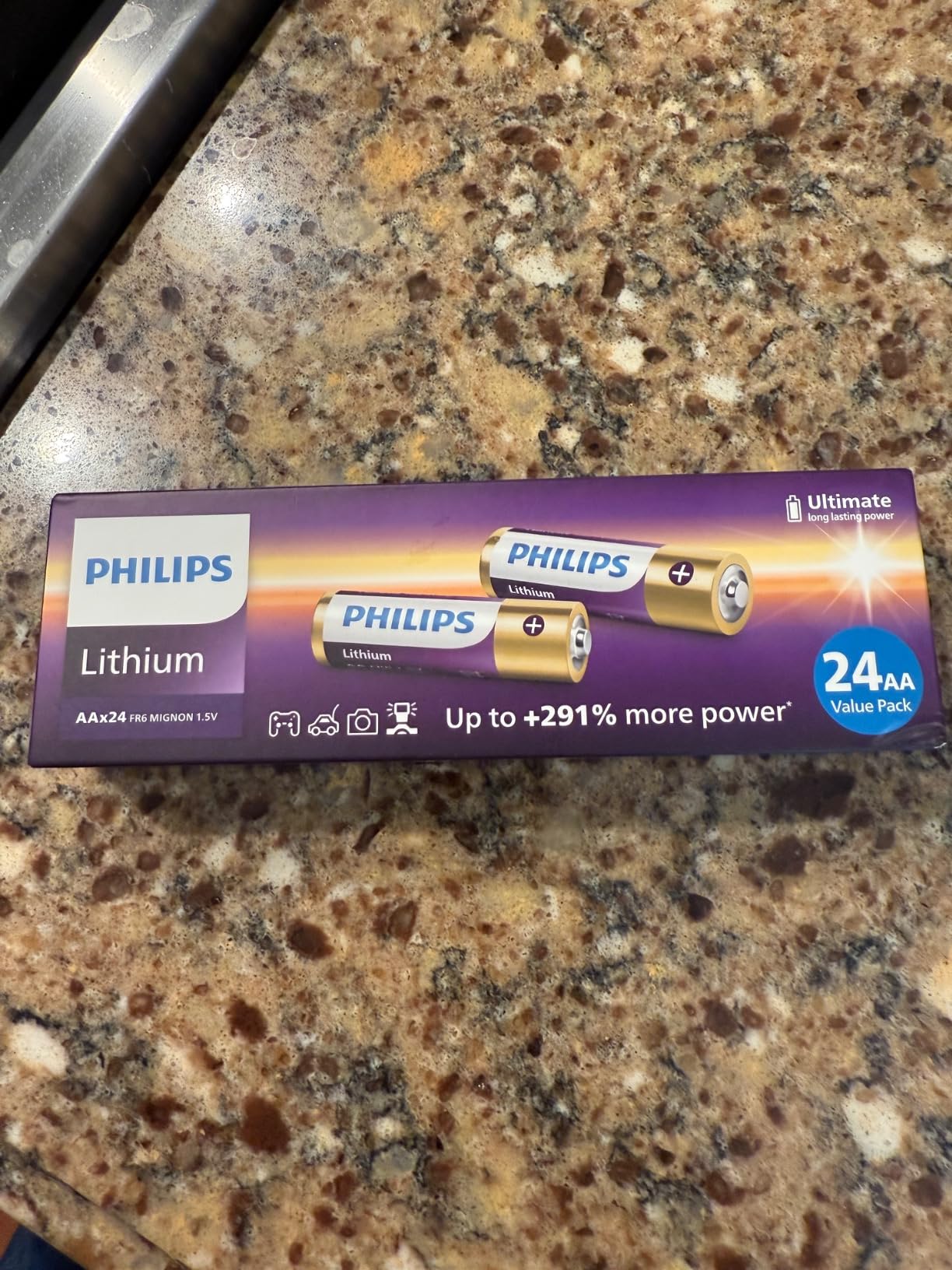 PHILIPS Lithium Batteries AA 24 Pack, Ultimate Long-lasting 1.5v L91 Lithium Double A Battery, +291% More Power For High-Drain Devices, Blink Outdoor Camera Battery, Alarm Systems, (Non-Rechargeable) customer photo 1