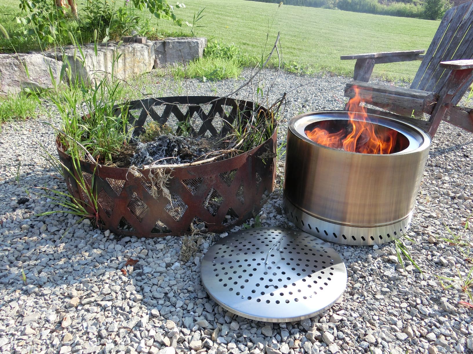 Smokeless Fire Pit, Portable Firepit Outdoor, 27 Inch Inky customer photo 2