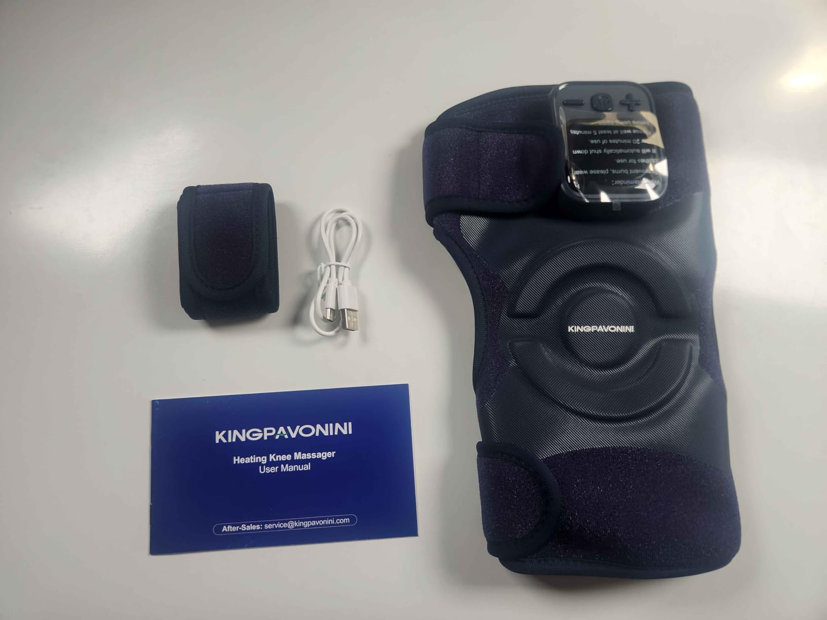 KingPavonini Cordless Knee Massager for Pain Relief, Newly 4 Motors Vibration, 5 Heat Levels, 6 Massage Modes, Knee Heating Pad for Knee Pain customer photo 1