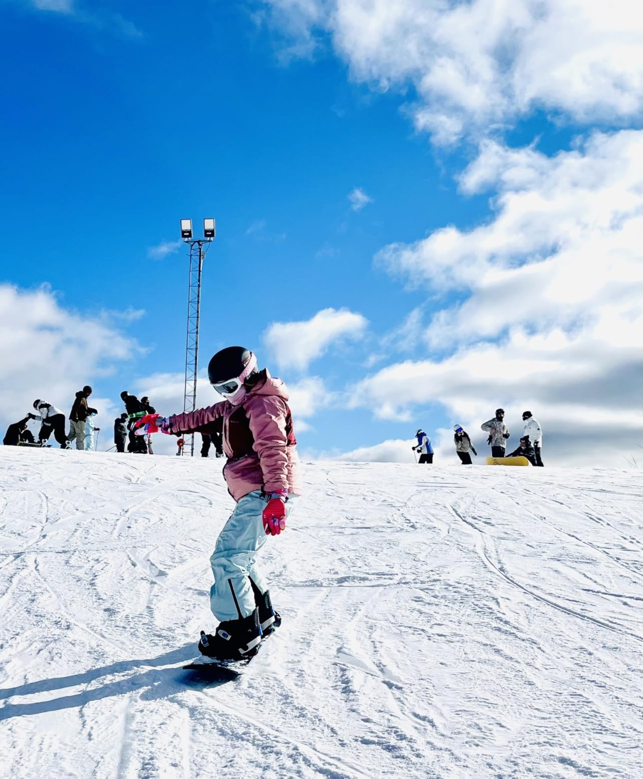 GSOU SNOW Womens Baggy Snowboard Pants Ski Bibs Snow Loose Overalls Waterproof Windproof Insulated Warm customer photo 2