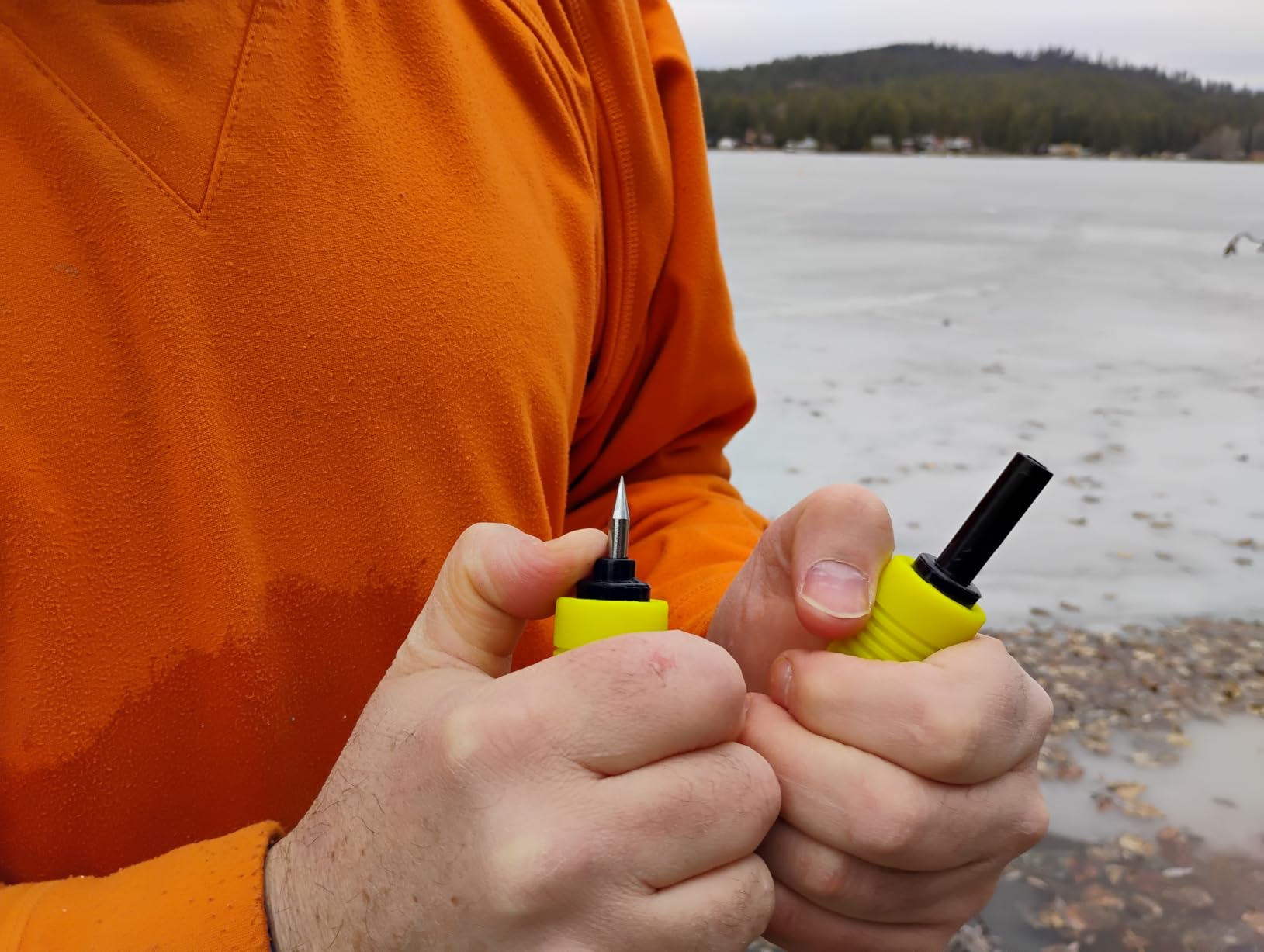 SF Ice Picks for Ice Fishing Safety Picks Awls with Emergency Whistle with Lanyard Breaking Tools Accessories for Rescue Signaling Skating, Skiing, Sledding or Walking on Ice. customer photo 2