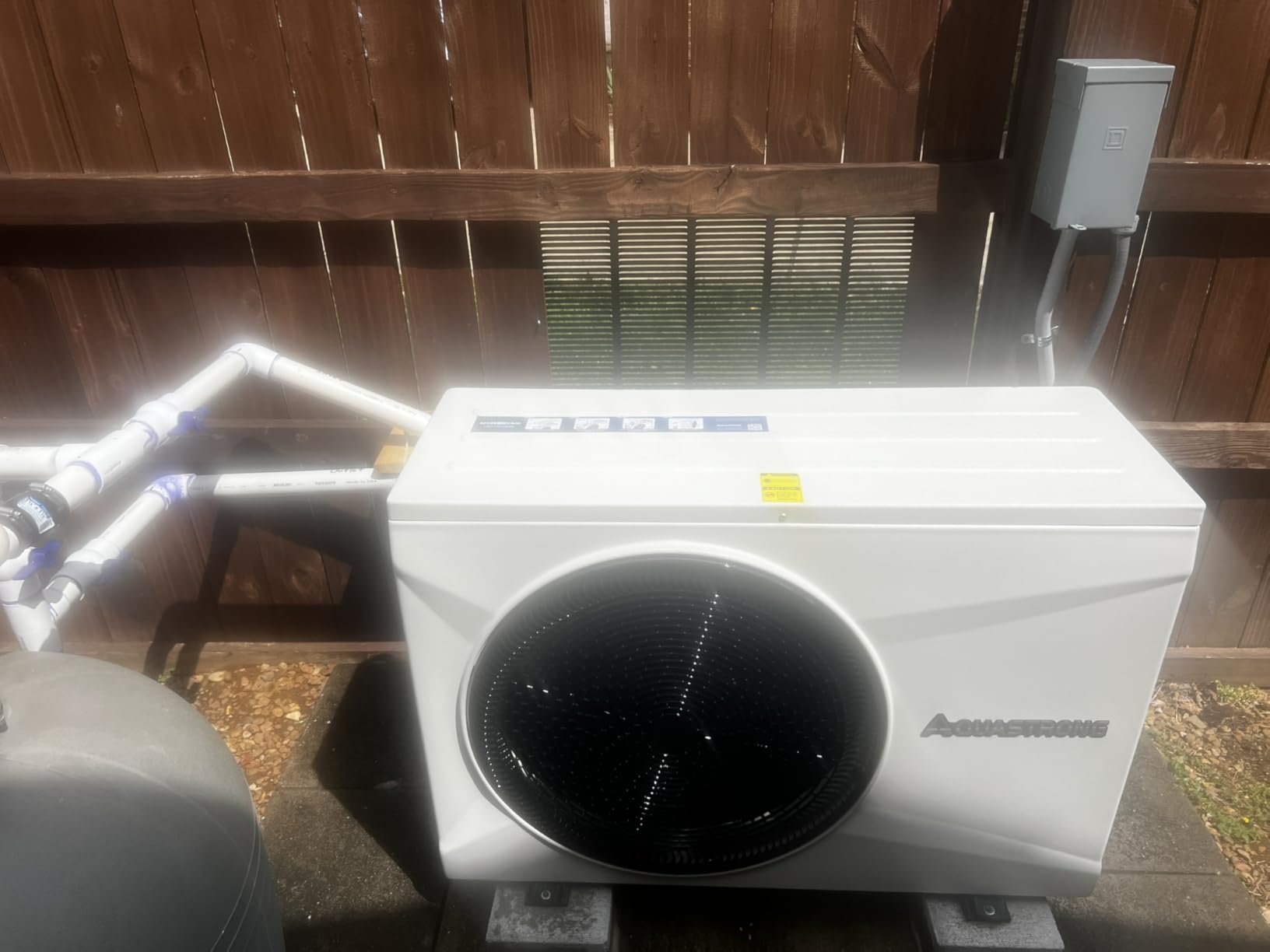AQUASTRONG Inverter Swimming Pool Heat Pump,Pool Heater for Above Ground and Inground Pool Heating Smart WiFi Control and Cooling Pool Heater Pools Up to, 9000 Gallons customer photo 1