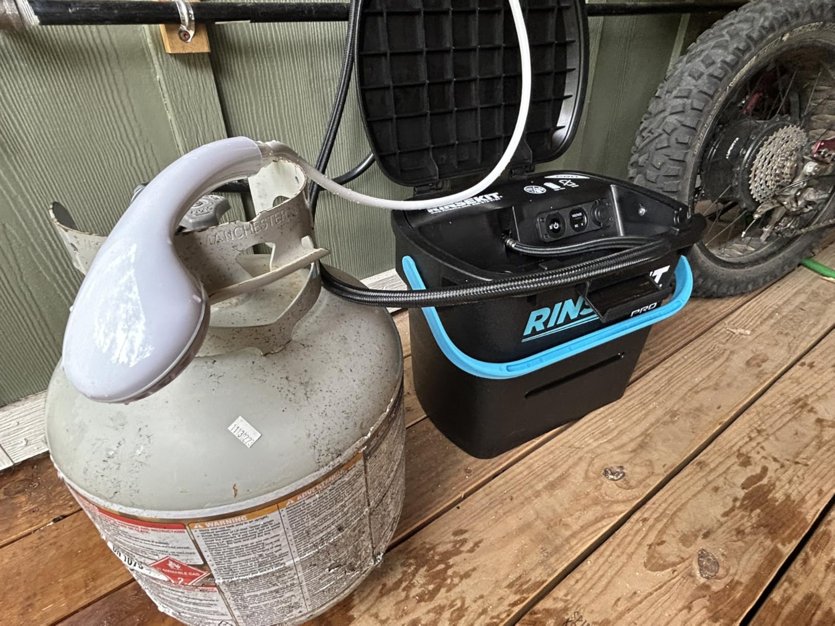 TOPWISH Portable Propane Water Heater Tankless, 8L 2.11GPM Instant Gas Hot Water Heater 54,500 BTU with Digital Display Handle Overheating Protection for Outdoor Camping RV Cabin Shower customer photo 2