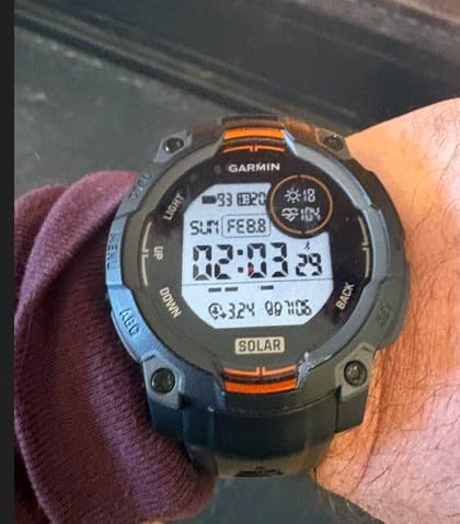 Garmin Instinct 3 45mm, Solar Charged Display, Rugged Outdoor GPS Smartwatch, Metal-Reinforced Bezel, Built-in Flashlight customer photo 1