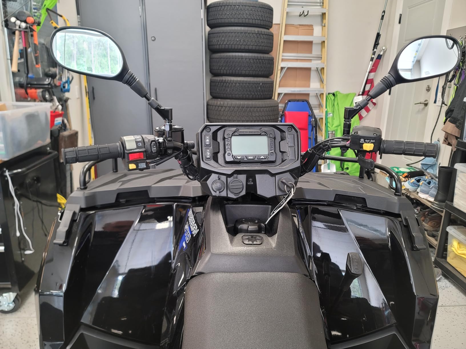KEMIMOTO ATV Mirrors Multi-angle Adjustable 10MM Motorcycle Mirrors Side Rearview for 7/8