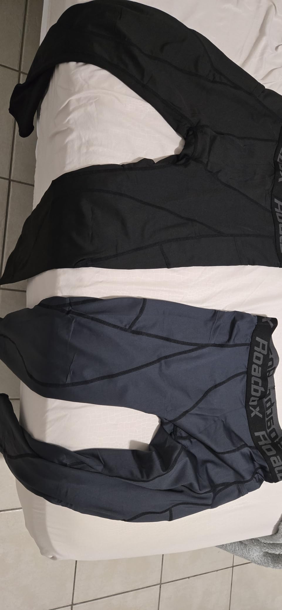 Mens Compression Pants Running Tights with Pockets Sports Workout Leggings Athletic Base Layer for Cycling Basketball customer photo 2