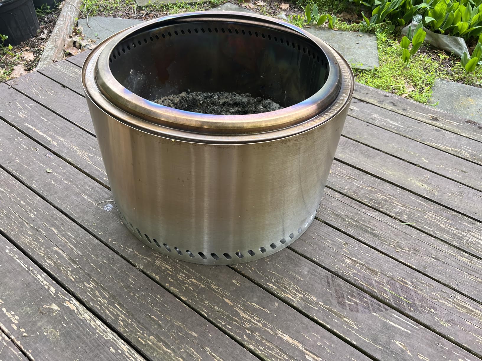HGD 28 Inch Smokeless Firepit, Large Stainless Steel Fire Pit, Wood Burning Firepit for Patio Garden Picnic customer photo 2