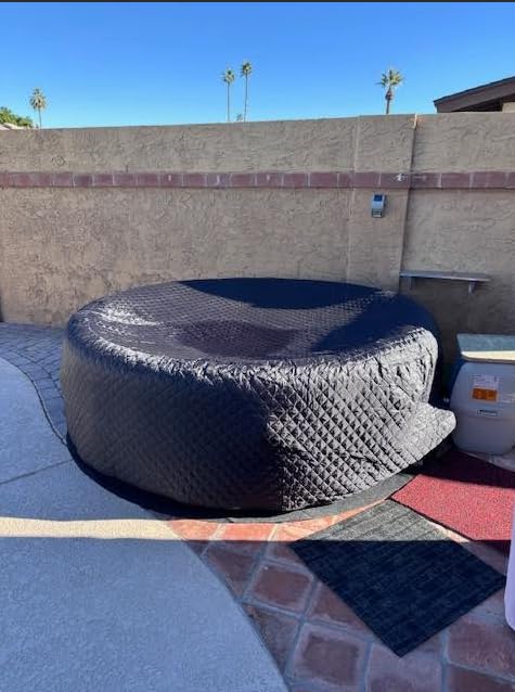 Tlswshsy 71'' x 27'' Insulated Inflatable Hot Tub Thermal Cover, Energy Efficient Hot Tub Cover with Handles and Straps, Portable Hot Tubs Spa Full Coverage for Keeping Warm and Dustproof (Blue) customer photo 1