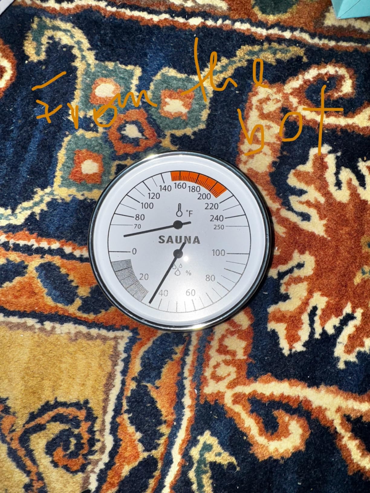 Sauna Thermometer and Hygrometer Combo - Precise Temperature & Humidity Gauge for Sauna Rooms, Temperature Range 70-250F, Humidity Range 0-100% customer photo 1