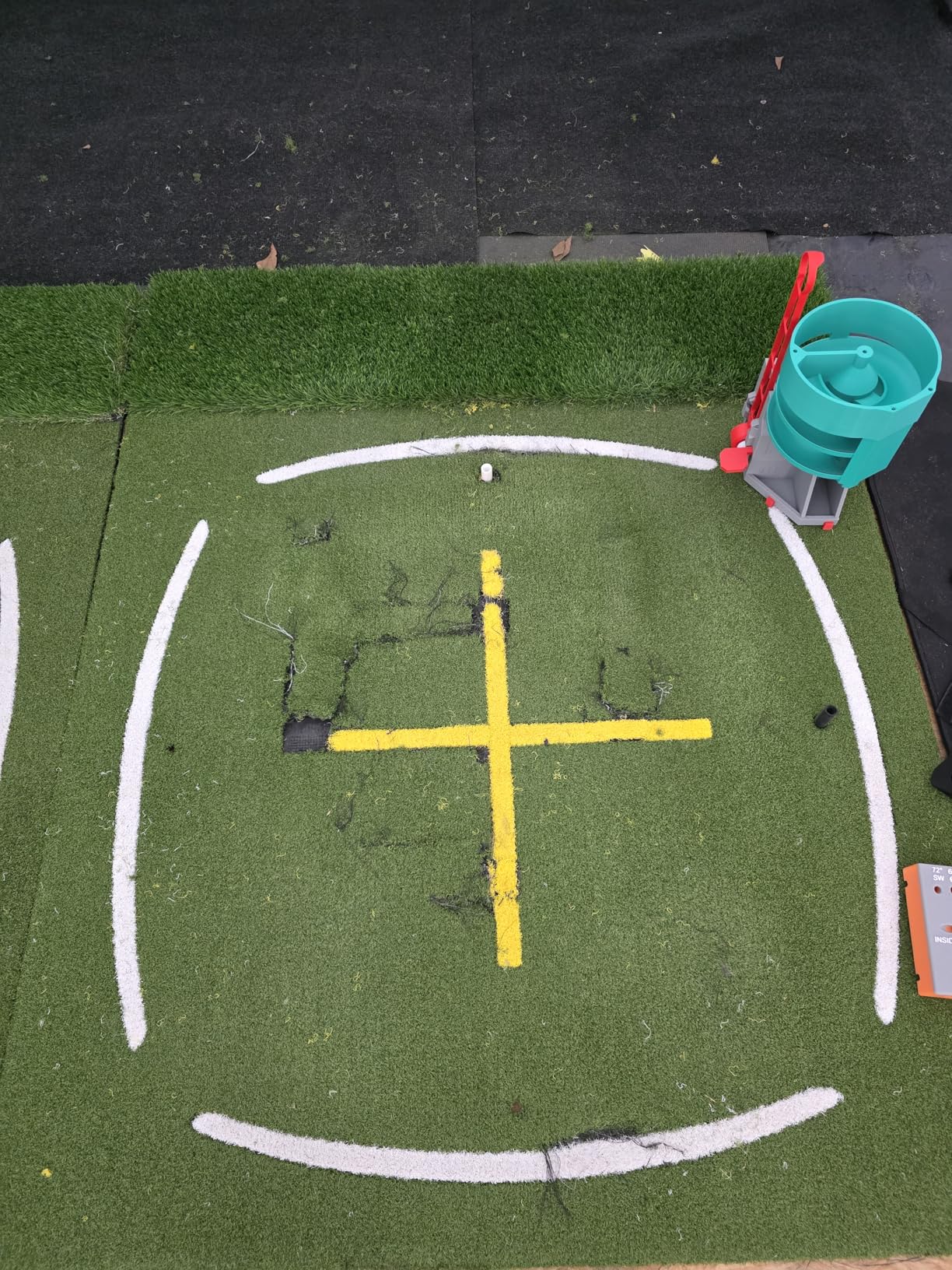Golf Mat with Dual Turf | 5x4ft Golf Hitting Mat with Standing Guide-Line & Swing Path Line, Practice Mats for Indoor or Outdoor Use, Ideal Gifts for Men Dad customer photo 2