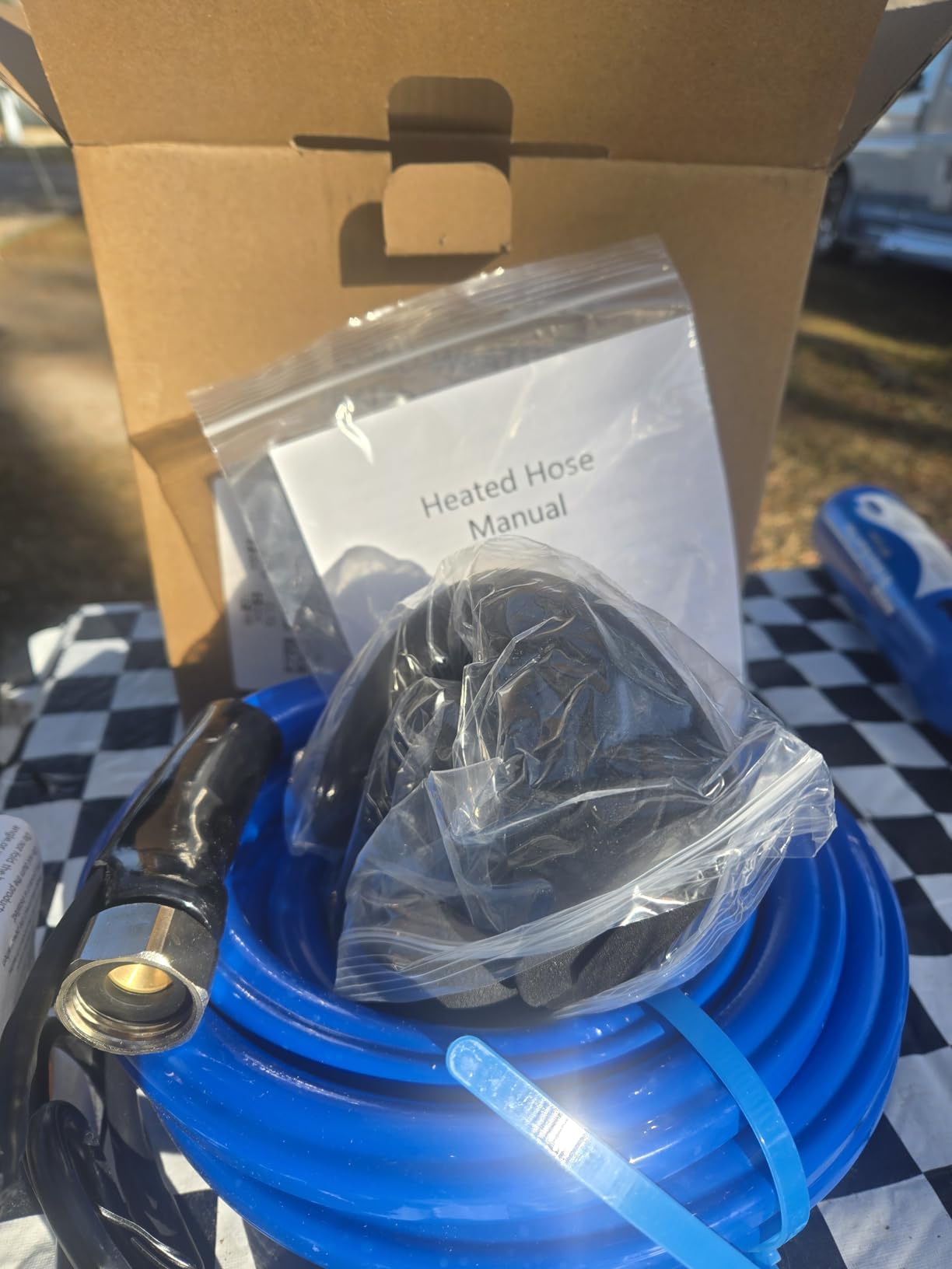 50FT Heated Water Hose for RV, Heavy Duty Heated Hose for Camper/Garden/Farm, 1/2