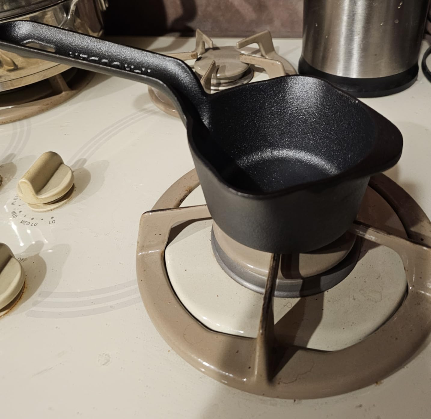 Cast Iron Sauce Pan and Basting Pot with BBQ Mop Brushes, 2 Pcs customer photo 1