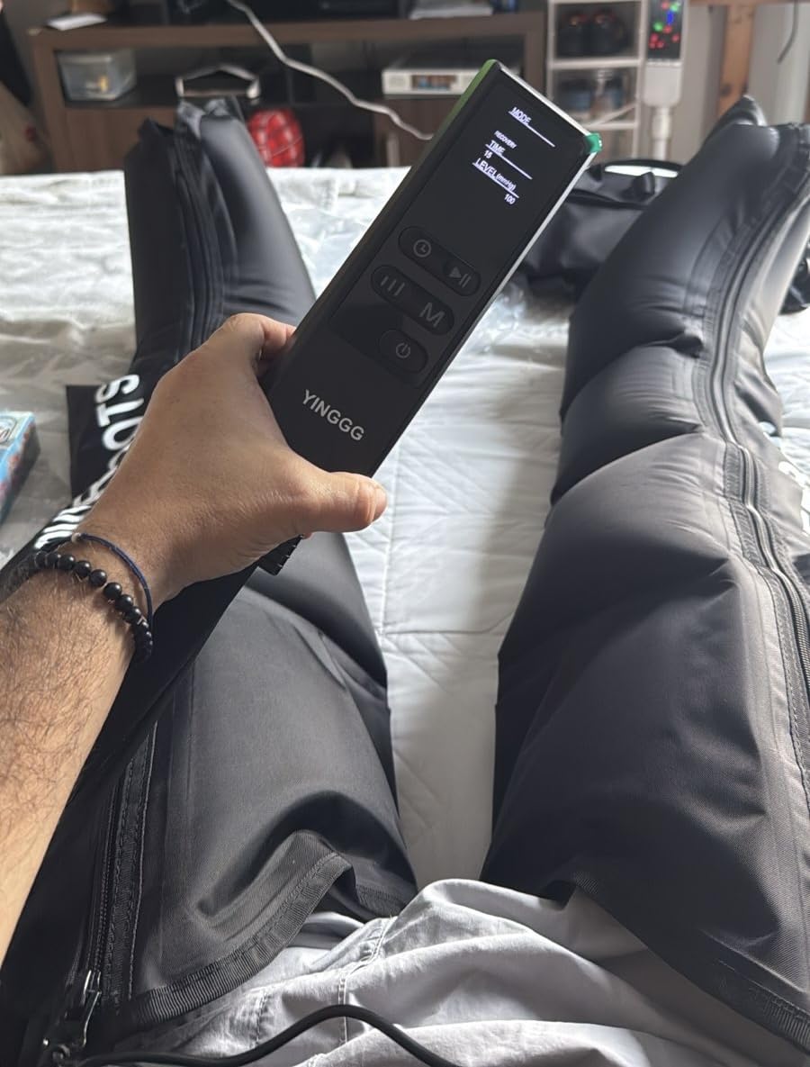 YINGGG Air Leg Massager with Compression: Professional Full Compression Boots with Adjustable 9 Intensities, Leg Massager for Circulation and Fatigue Relief for Post-Workout(Medium) customer photo 1