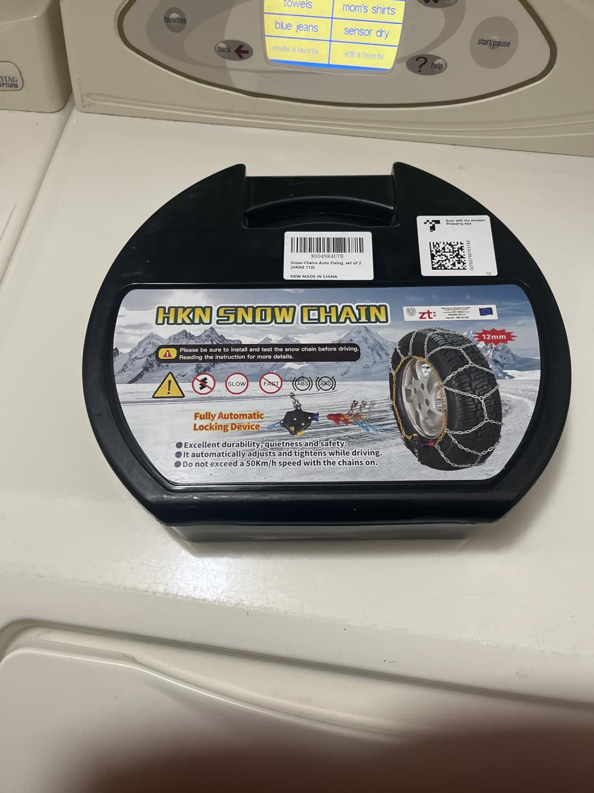Auto Tightening Snow Chains for Car, SUV & Pickup Trucks - 1-Min Quick Install, Reusable Emergency Tire Chains for Snow & Ice Traction - Set of 2 (HKN140) customer photo 2