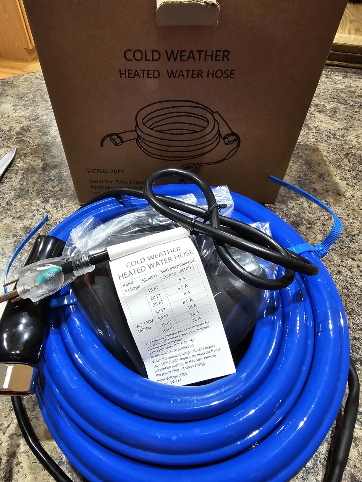 50FT Heated Water Hose for RV, Heated Drinking Water Hose, Low Temperature Resistant to -40°F, RV Accessories for Camper, Outdoor, Garden, Livestock & Agriculture(50FT) customer photo 1