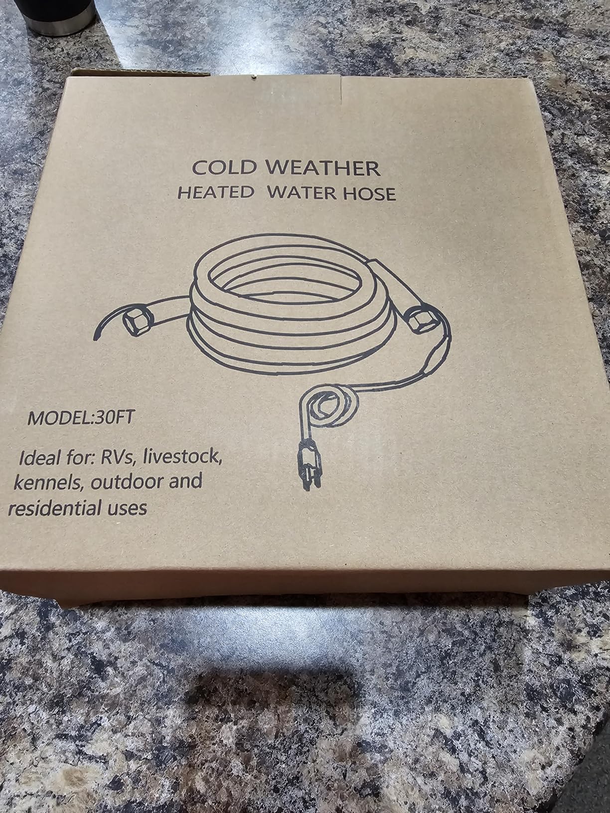 50FT Heated Water Hose for RV, Heated Drinking Water Hose, Low Temperature Resistant to -40°F, RV Accessories for Camper, Outdoor, Garden, Livestock & Agriculture(50FT) customer photo 2