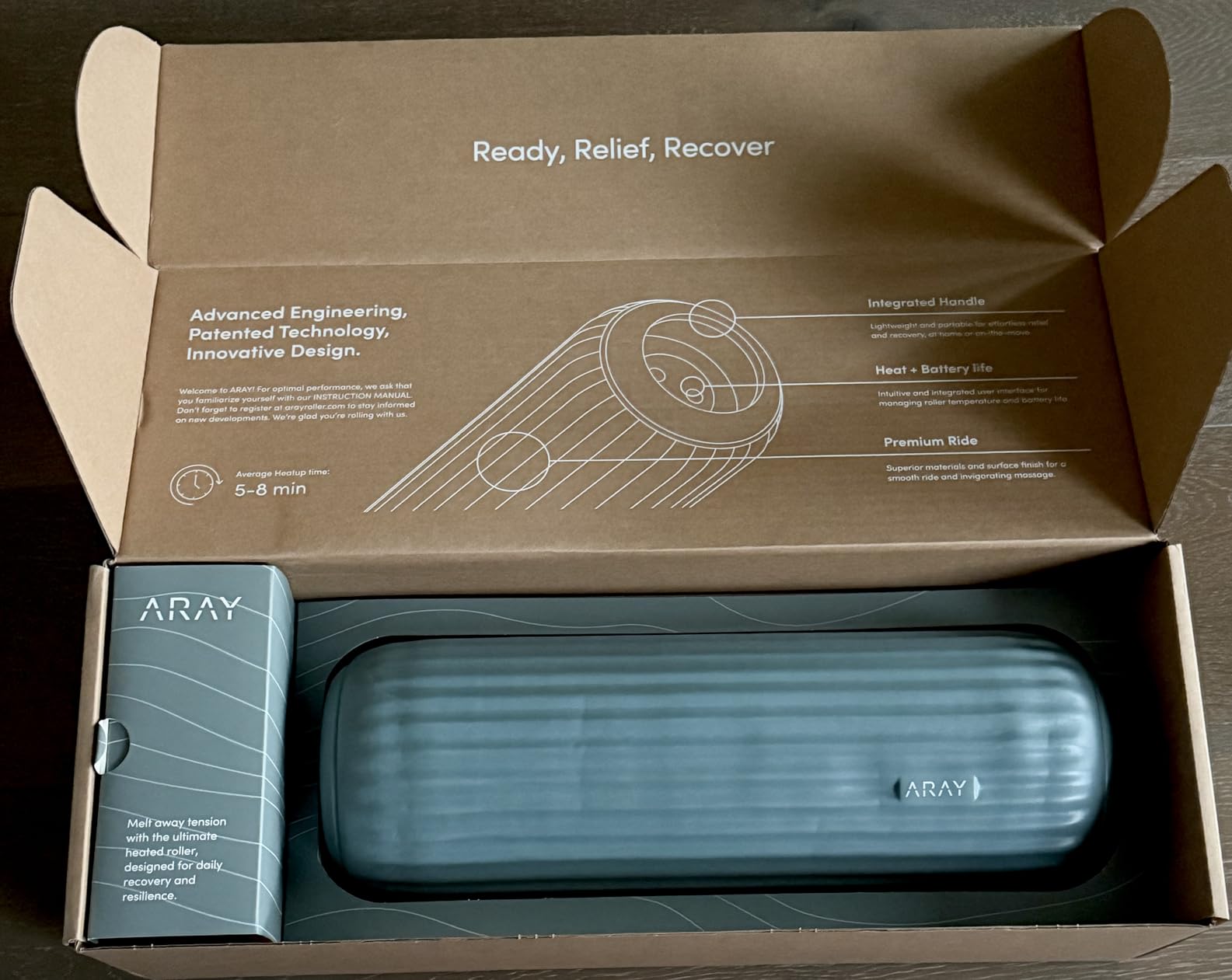 Aray Heated Foam Roller for Backpain, Muscle Massage, Exercise Recovery | Deep Tissue Massage Physical Therapy for IT Band, Sore Back, and Targeted Muscles | Portable and Rechargeable customer photo 1