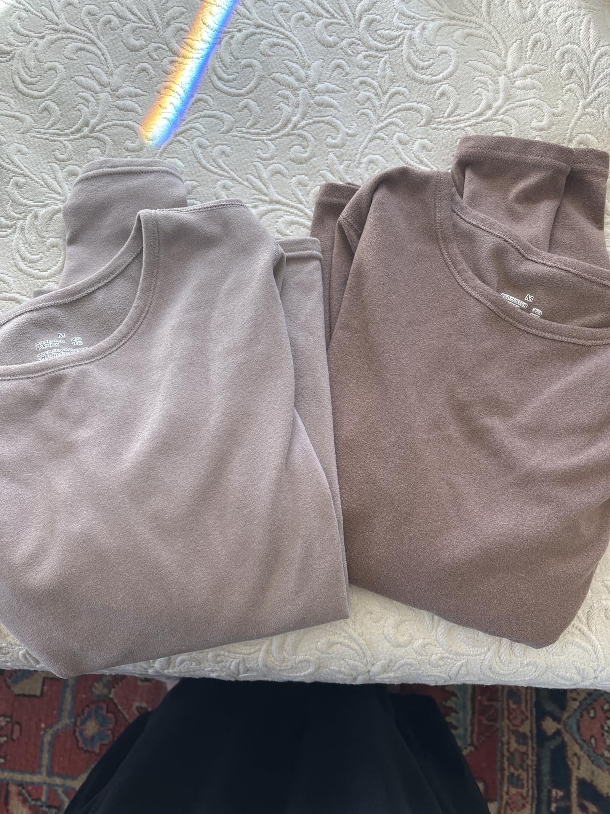 5 Pack Womens Long Sleeve Thermal Shirts Crew Neck Double Sided Fleece Lined Baselayer Tops for Cold Weather customer photo 1