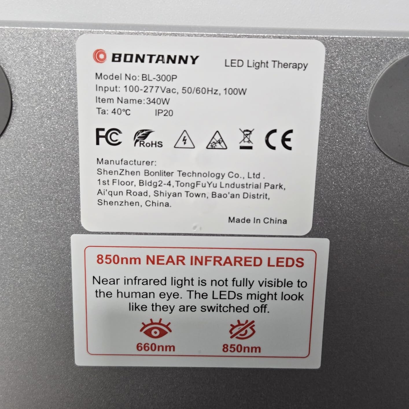 BONTANNY Red Light Therapy Full Body Panel, 480/630/660/810/830/850/1060nm 7 Wavelengths Blue Red Near Infrared Light Device with 300 Dual Chip Clinical Grade LEDs, Remote Control, Timer, BO-1500 customer photo 2