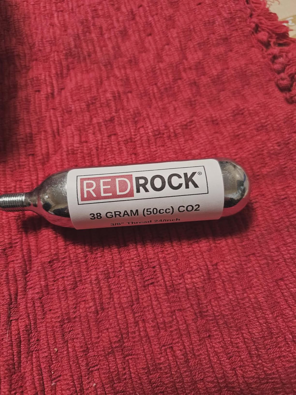 RedRock 38g CO2 Cartridge, 3/8-24 Threaded 50cc Compressed Gas Cylinder - for Bike Tire Inflators, Inflatable Life Jackets, Airsoft Guns, and Industrial Use customer photo 2