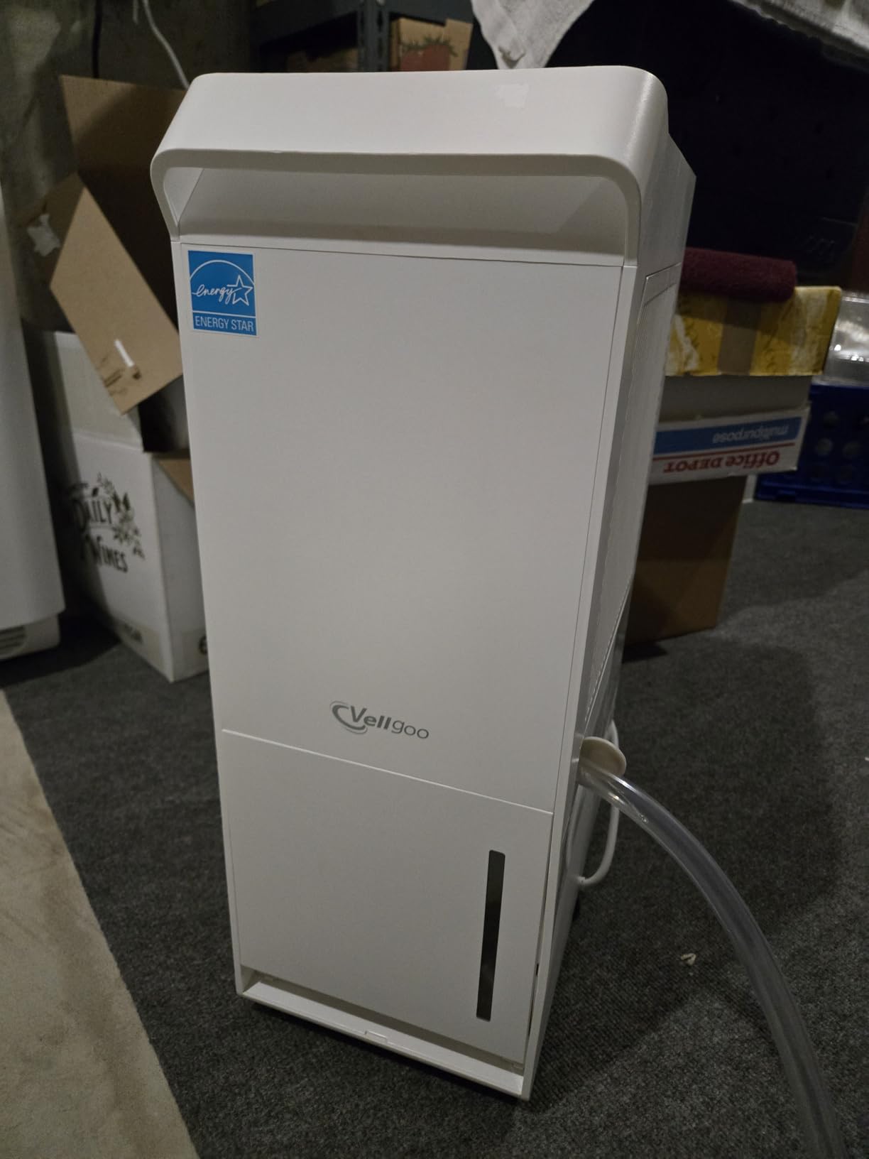 5,000 Sq.Ft Most Efficient Energy Star 2024 Dehumidifier with Pump, Vellgoo Max 100 Pint/D Smart Compressor Dehumidifier for Basement with Drain Hose, for Home,Large Rooms customer photo 1