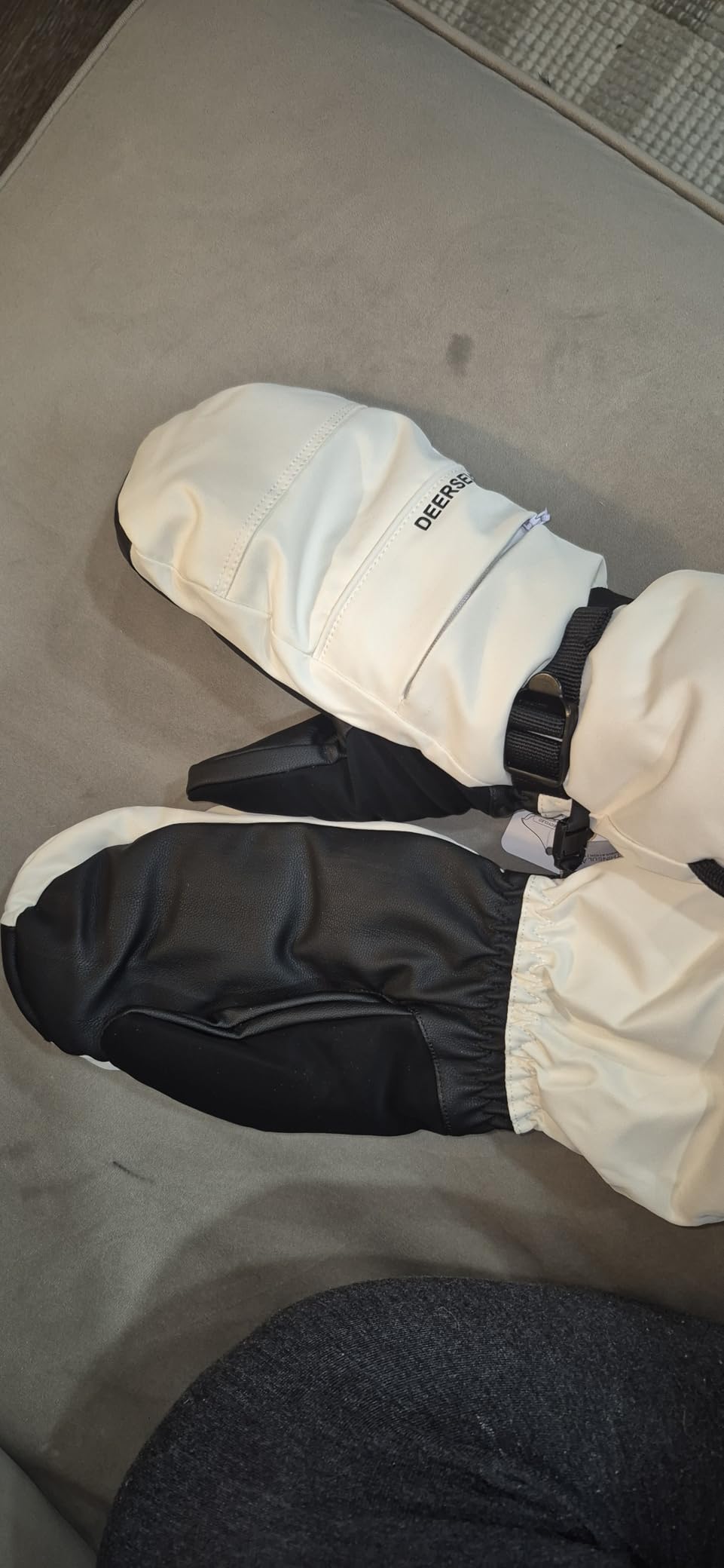 Winter Ski Mittens Men & Women Snow Warm Insulated Waterproof Windproof for Cold Weather and Snowboarding with Zipper Pocket customer photo 1