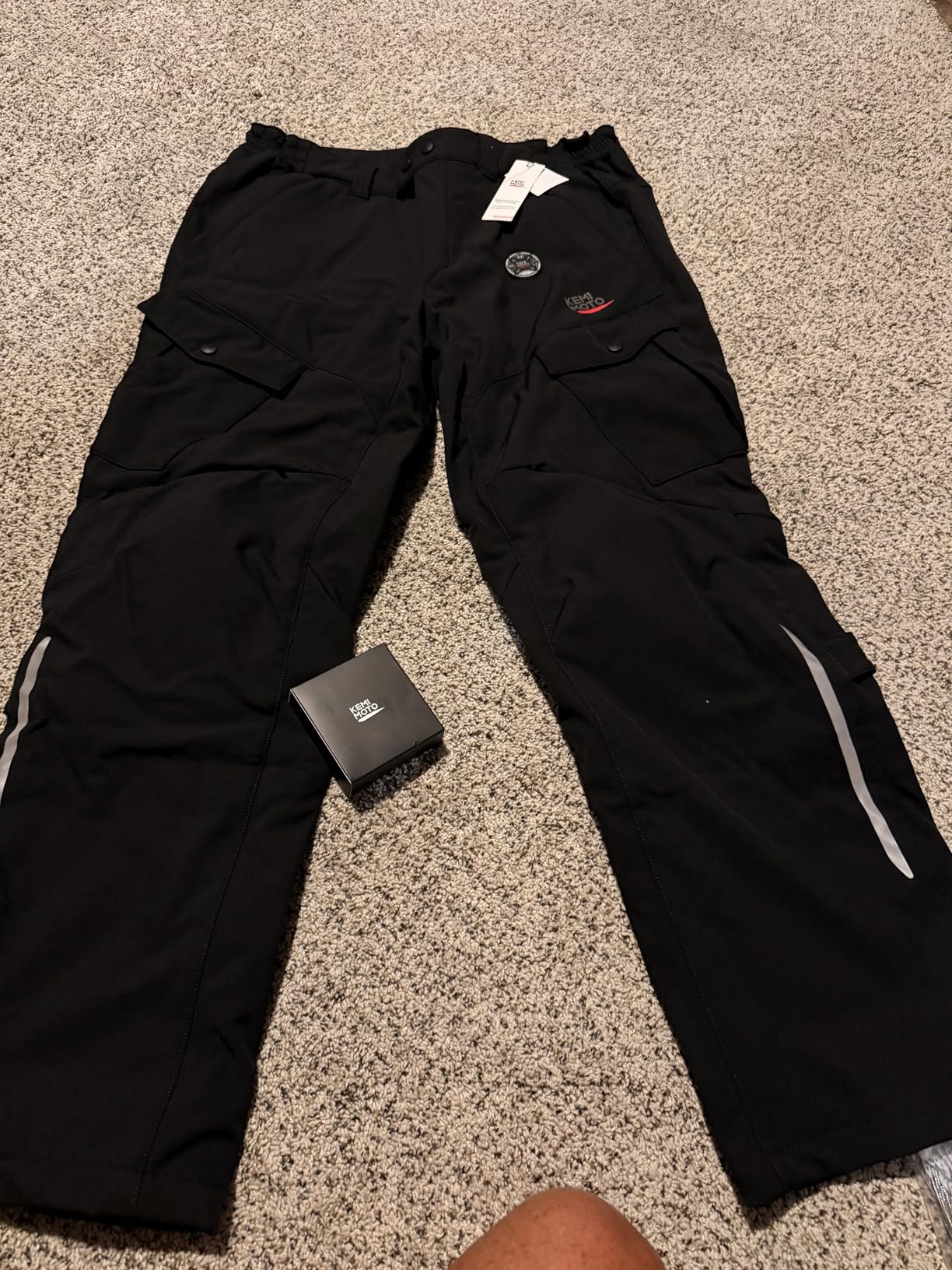 KEMIMOTO Men's Motorcycle Heated Pants, 3-6H Heating Time & ESA Armor - Water-Resistant Riding Pants for Winter, Black customer photo 1